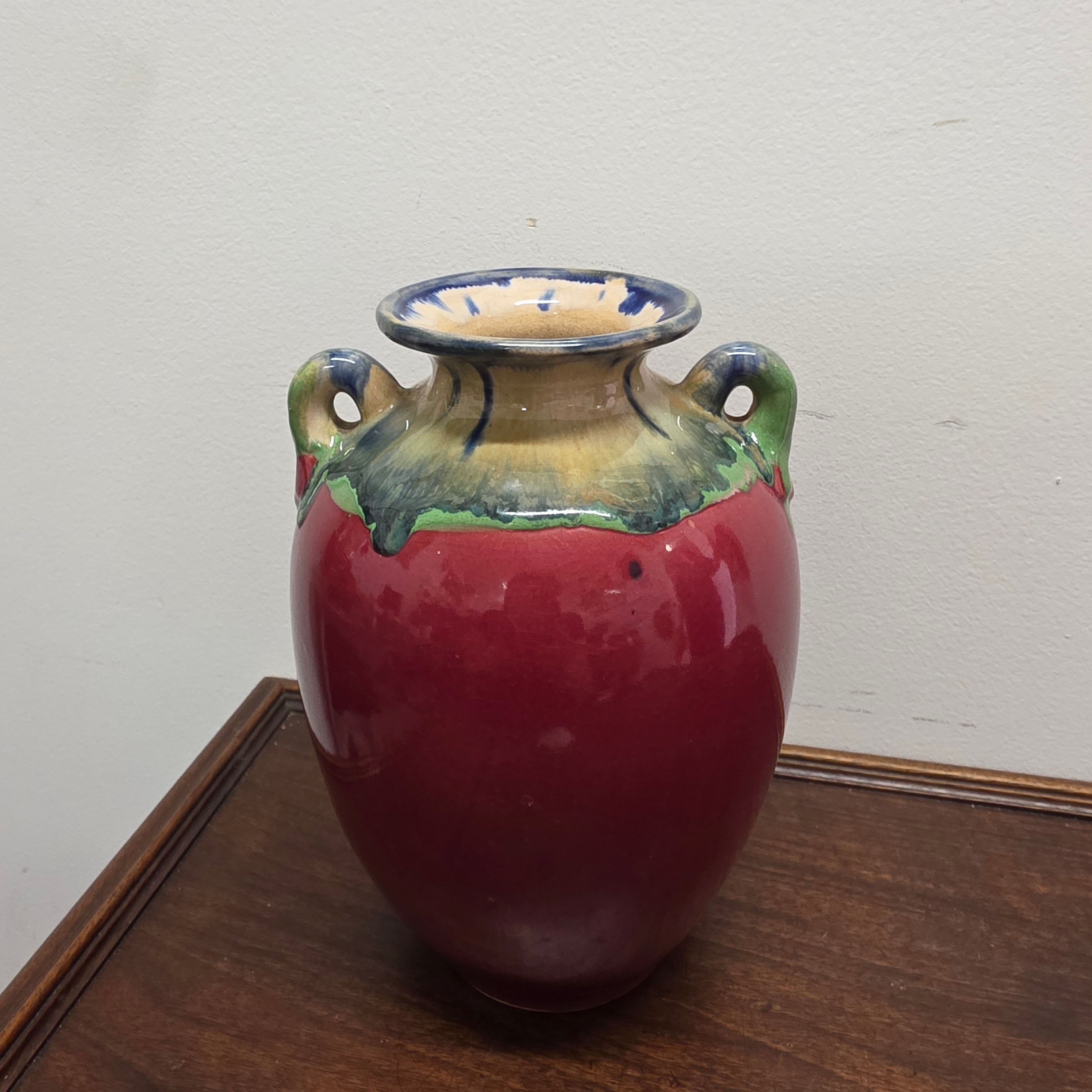 Attractive Vintage Mid Century Drip Glaze Vase