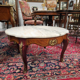 Louis XVth Style Coffee Table with Marble Top