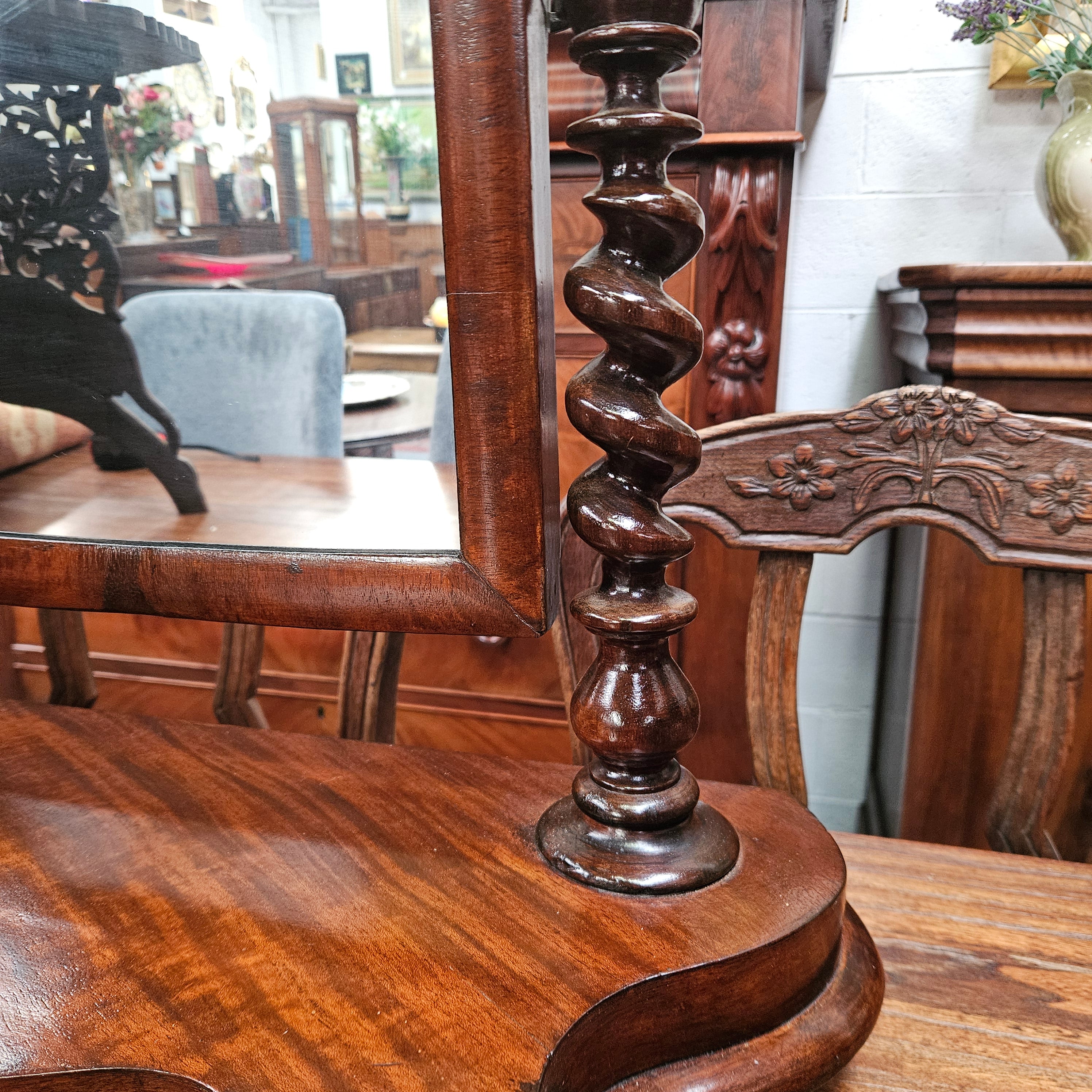Victorian Mahogany Table Top Mirror