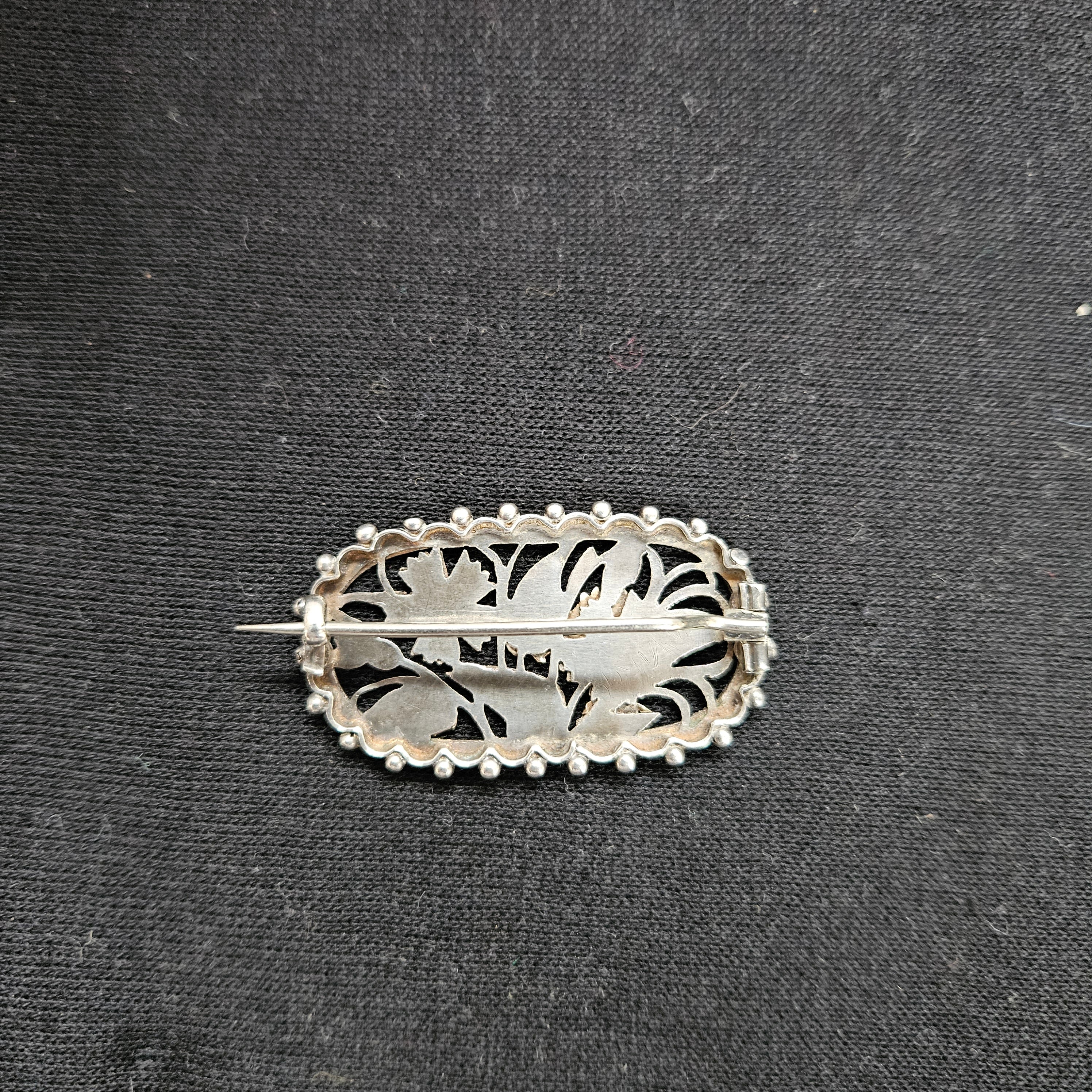Victorian Silver & Gold Applique Aesthetic Movement Brooch | Antique & Vintage | Moonee Ponds Antiques | Australia Wide Delivery