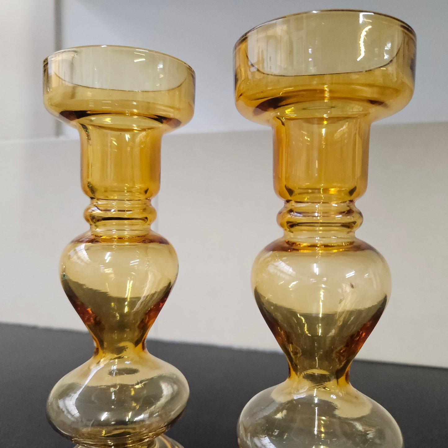 Pair of Swedish Mid Century Glass Vases