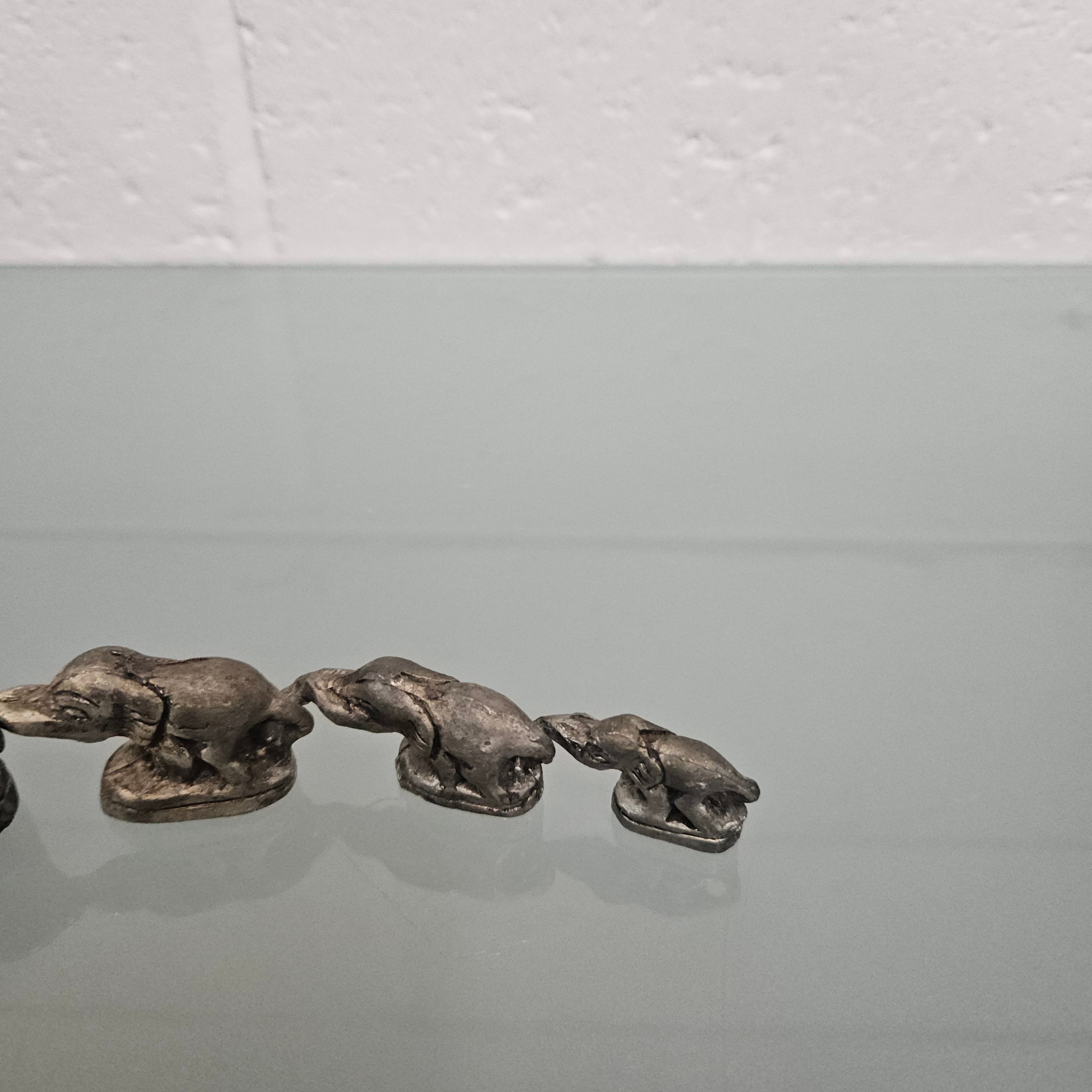 Silvered Bronze Elephant Herd | Antique & Vintage | Moonee Ponds Antiques | Australia Wide Delivery