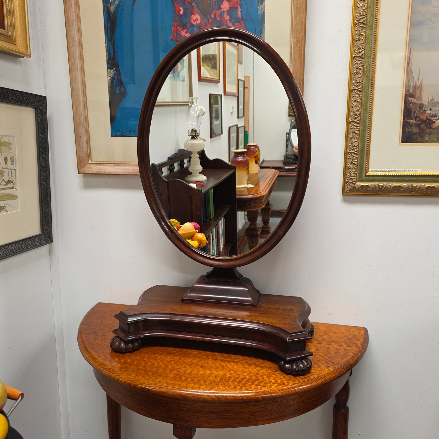 Large Recency Style Mahogany Dressing Table Mirror
