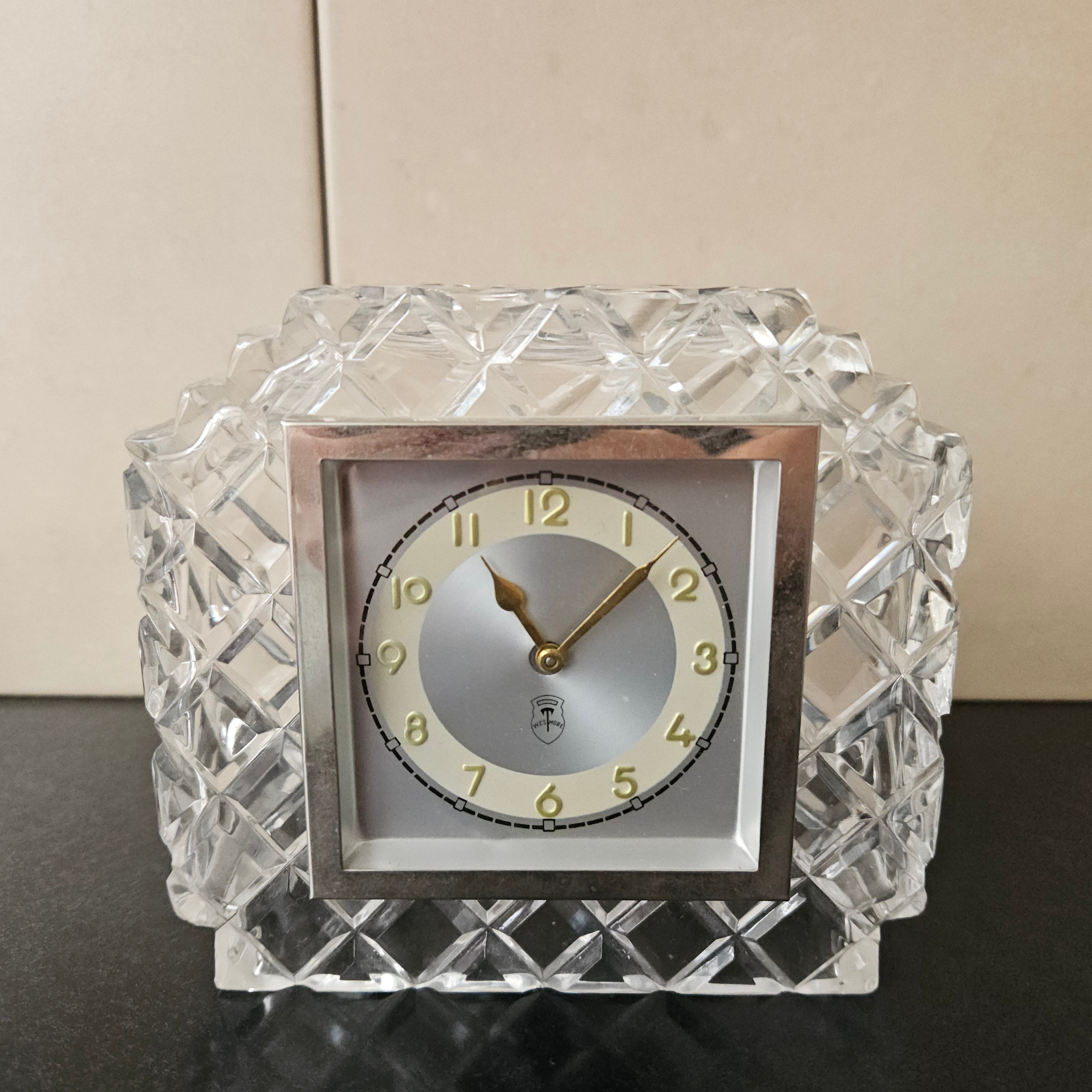 Vintage Crystal Bedroom Clock | Antique & Vintage | Moonee Ponds Antiques | Australia Wide Delivery