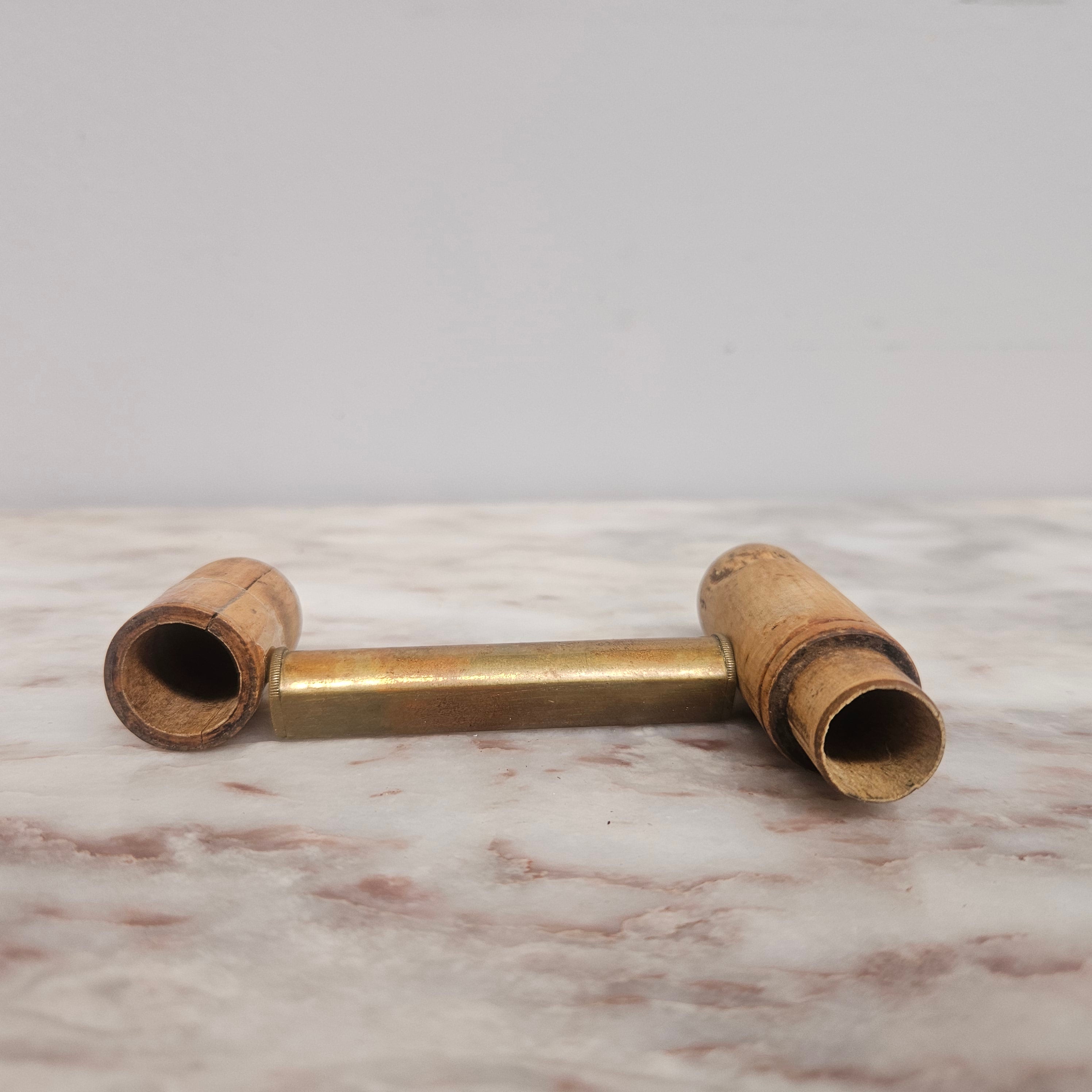 Vintage Brass Level In Treen Cover | Antique & Vintage | Moonee Ponds Antiques | Australia Wide Delivery