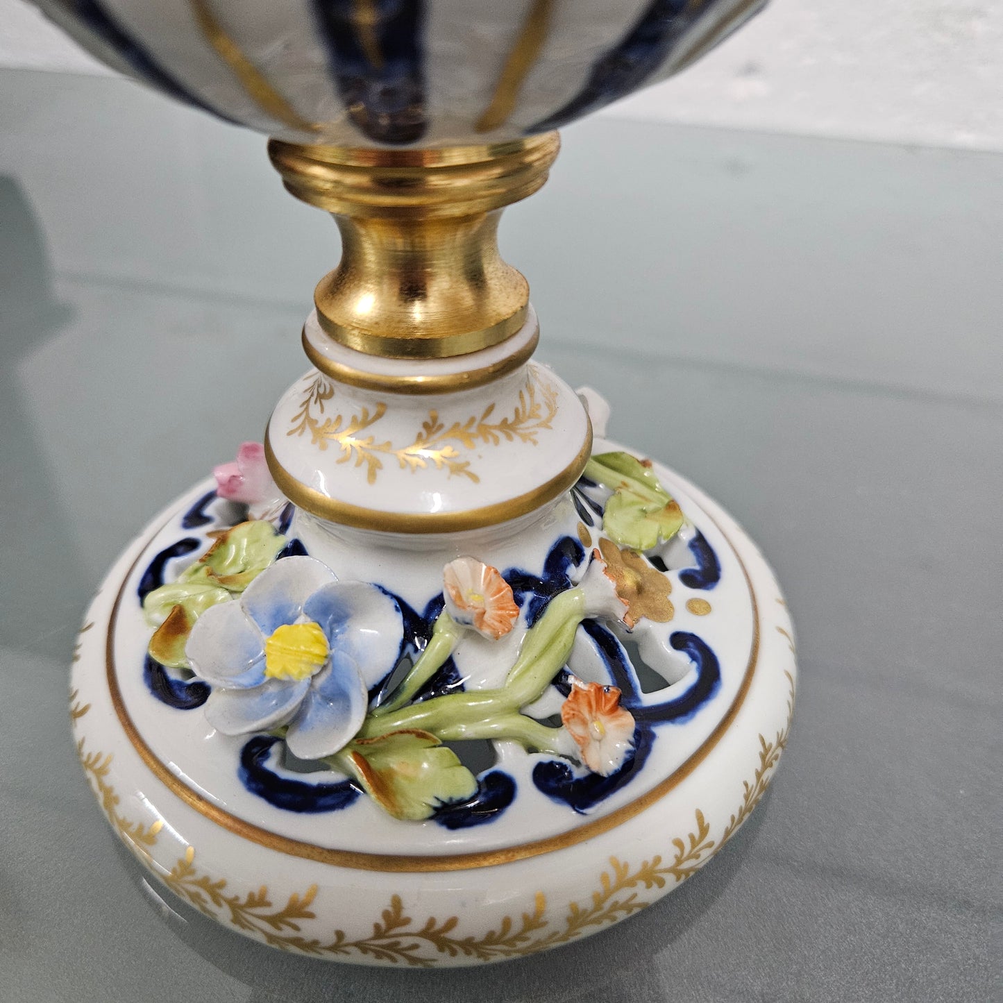 Stunning Vintage Sevres Style Lidded Potpourri on Pedestal
