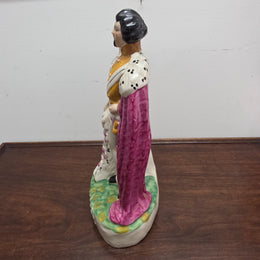 Victorian Staffordshire Victoria & Napolean III Statue