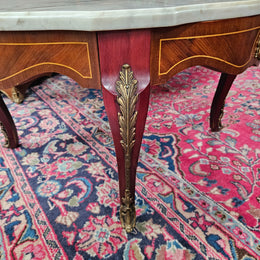 Louis XVth Style Coffee Table with Marble Top