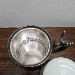 Antique USA Wilcox Silver Plate Co. Shaving Mug & Brush
