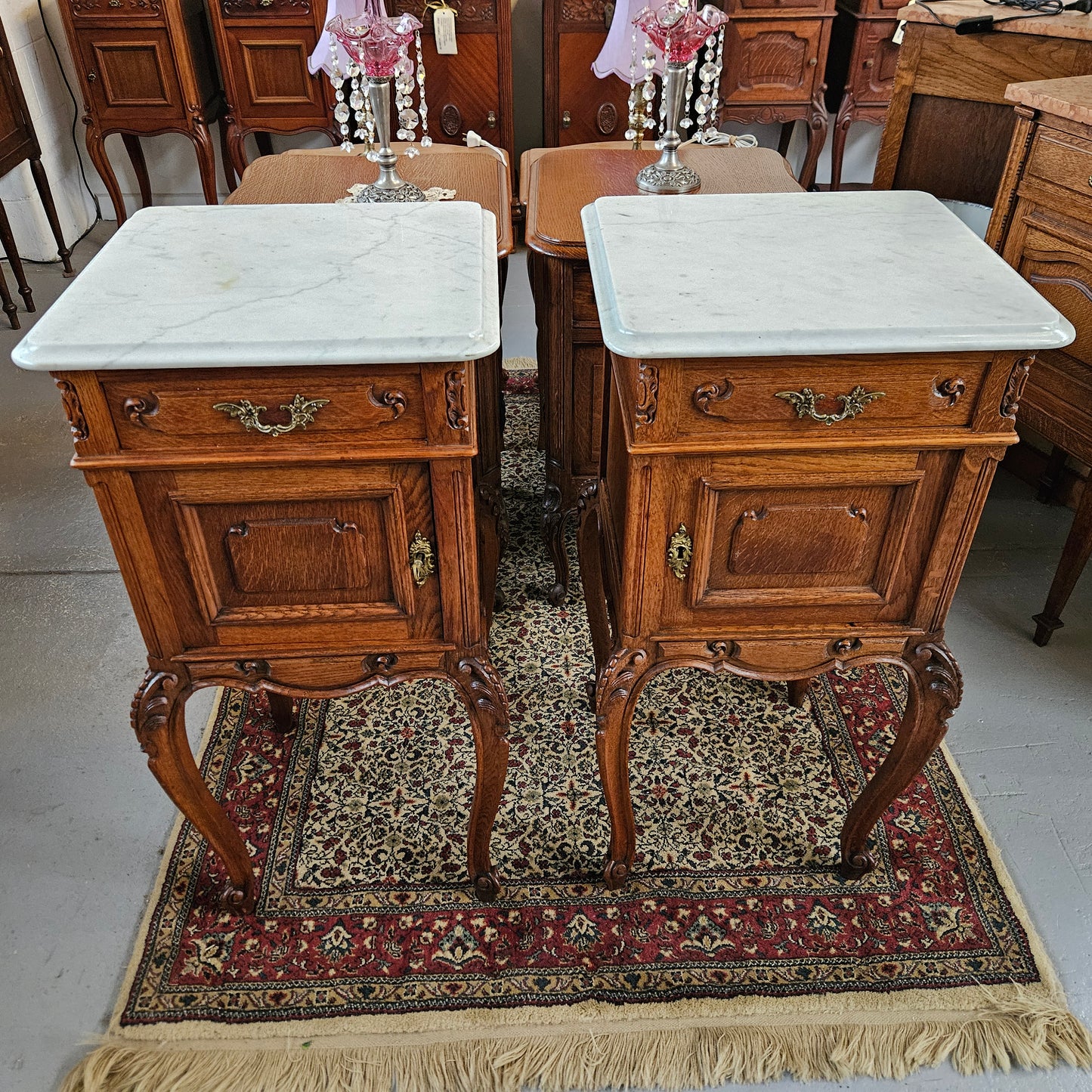 Louis XV Style Pair of Bedside Cabinets