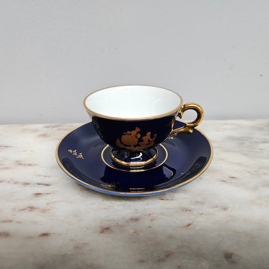 Vintage Limoges Miniature Cup & Sauce