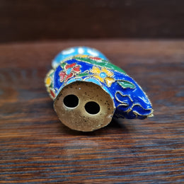 Vintage Cloisonne Enamel Owl