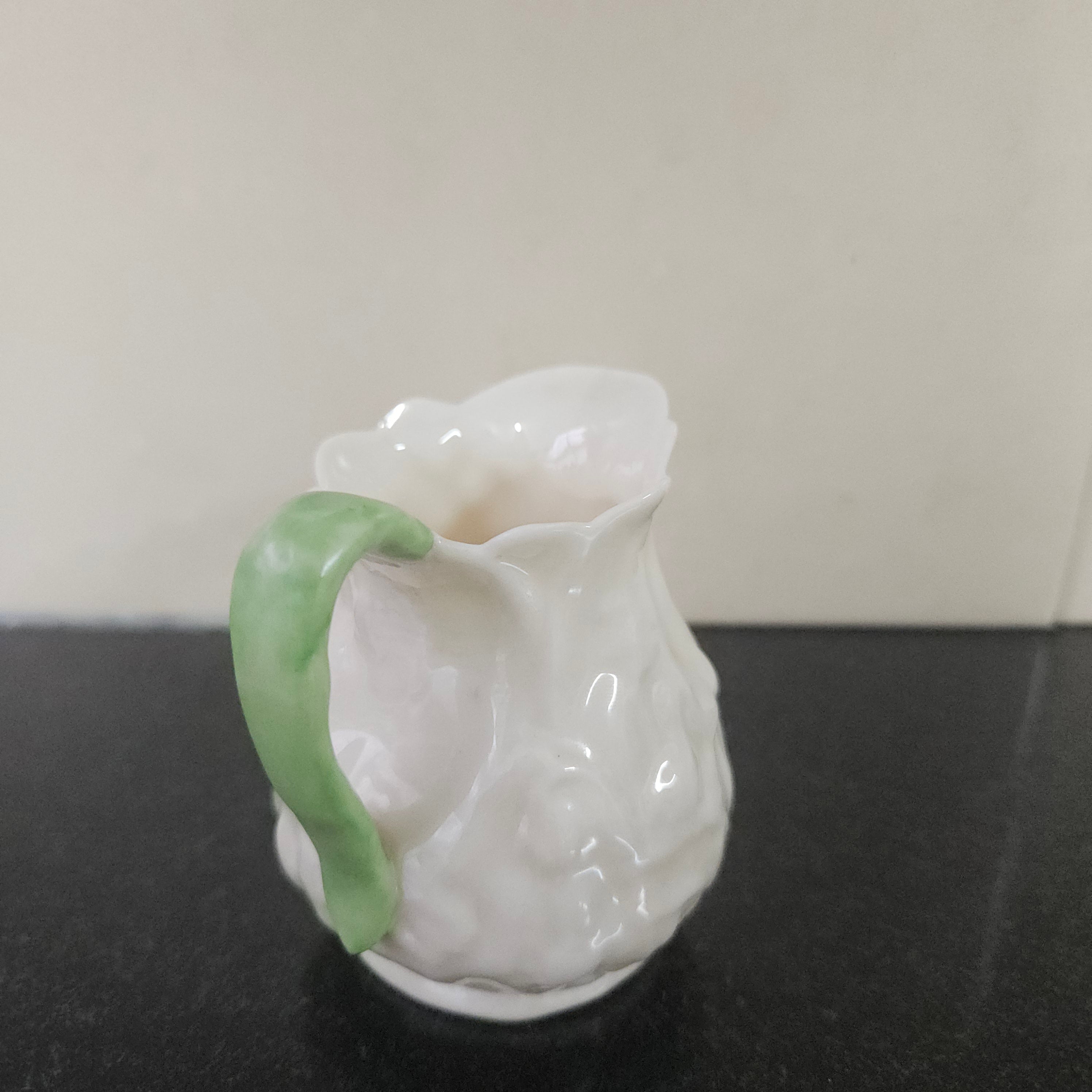 Belleek Lotus Pattern Small Cream Jug | Antique & Vintage | Moonee Ponds Antiques | Australia Wide Delivery