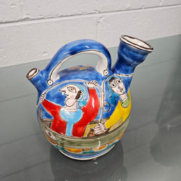 Vintage Signed "Desimone" Hand Painted Pitcher