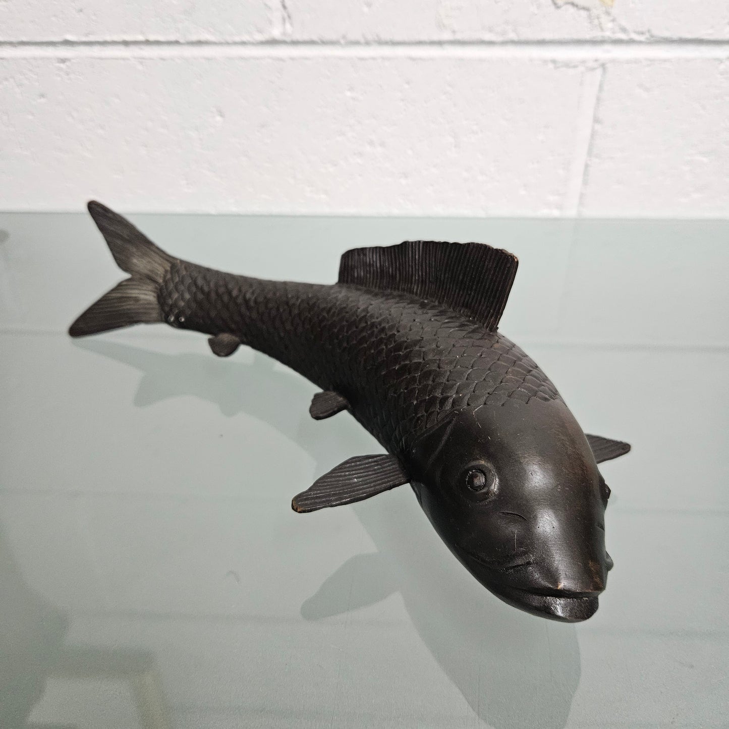 Vintage Bronze Koi Fish