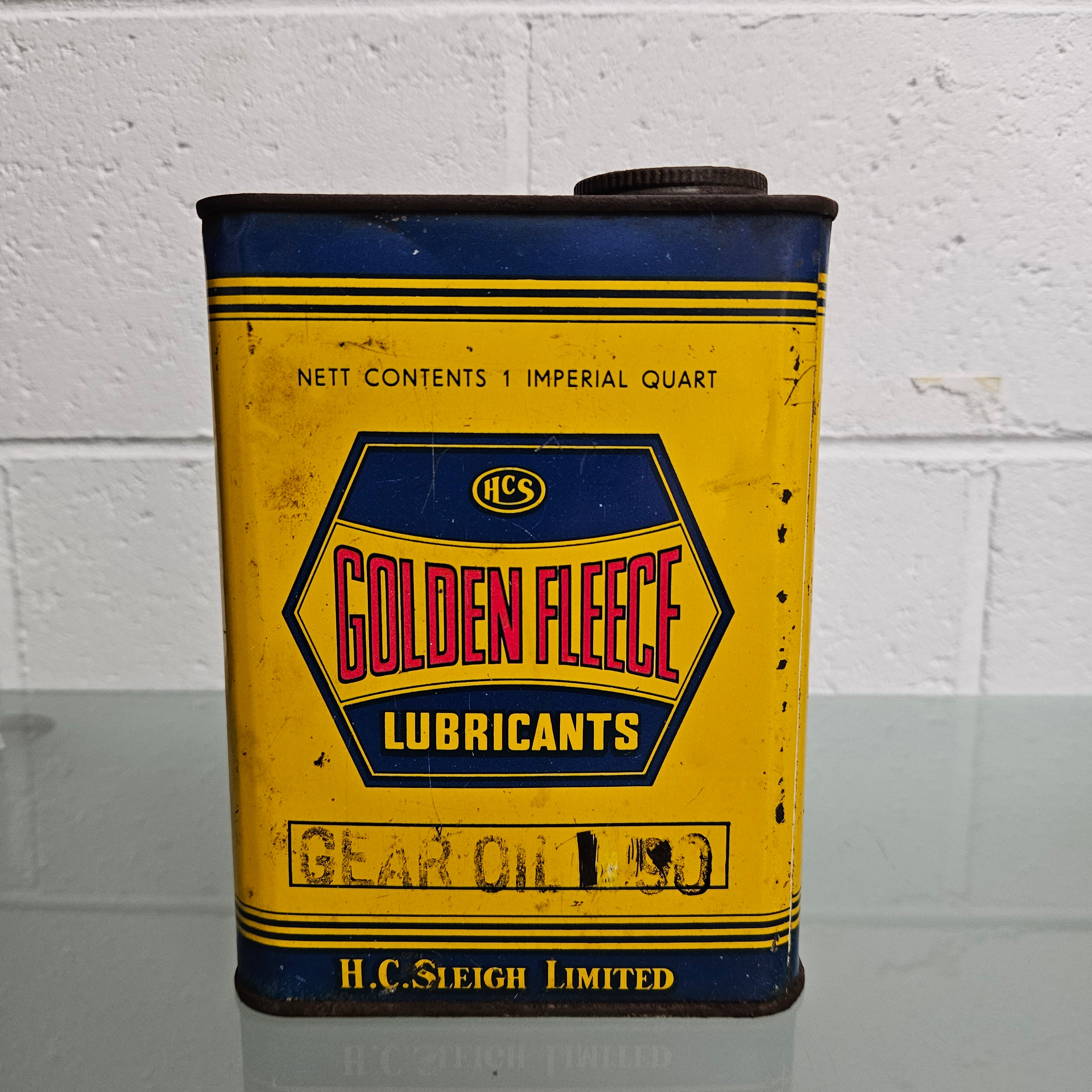 Vintage Golden Fleece "Lubricant" Tin | Antique & Vintage | Moonee Ponds Antiques | Australia Wide Delivery