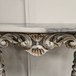 Louis XVI Style Painted Console Table With Marble Top | Antique & Vintage | Moonee Ponds Antiques | Australia Wide Delivery