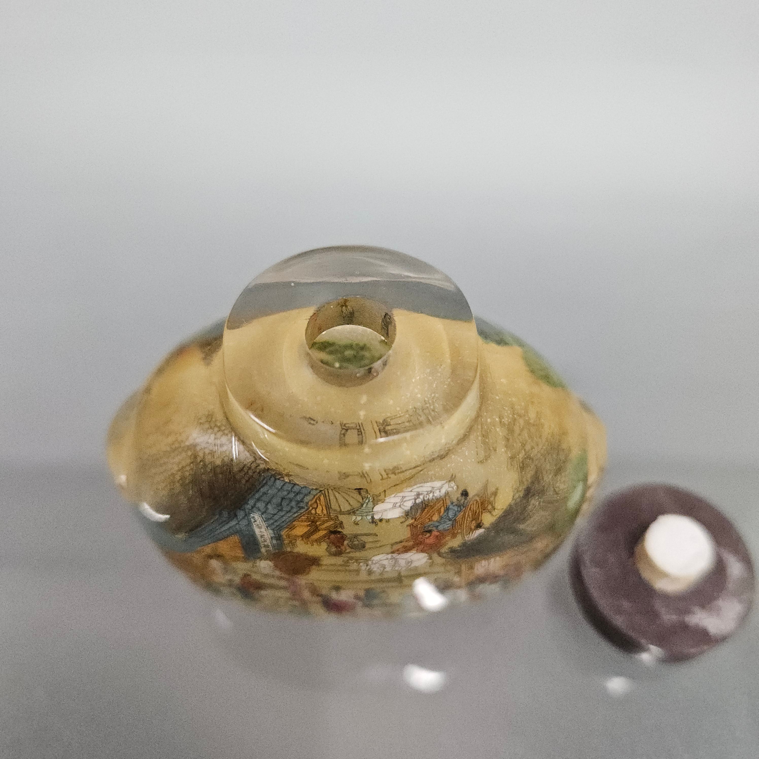 Hand Painted Chinese Snuff Bottle | Antique & Vintage | Moonee Ponds Antiques | Australia Wide Delivery
