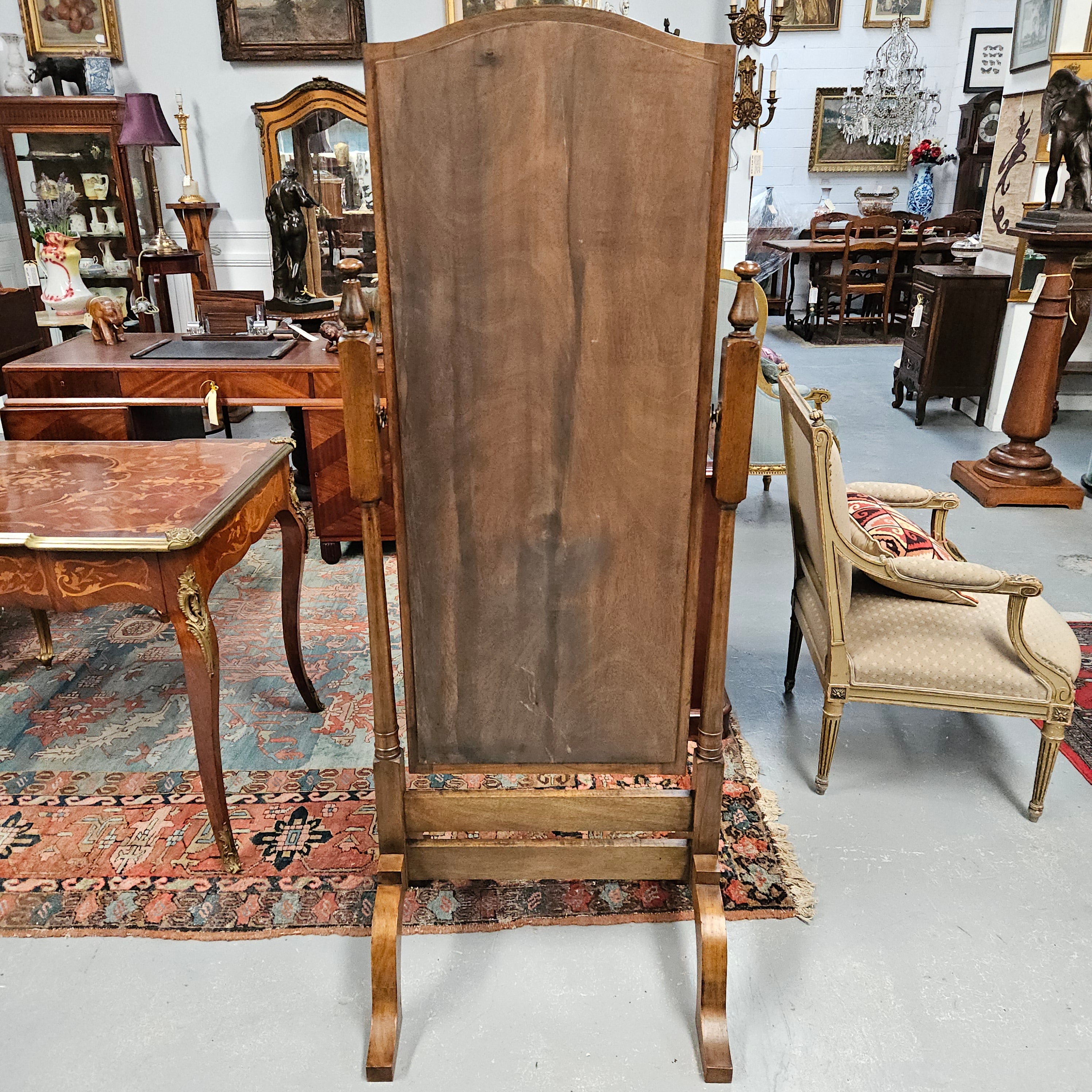 Grand Queensland Maple Cheval Mirror | Antique & Vintage | Moonee Ponds Antiques | Australia Wide Delivery