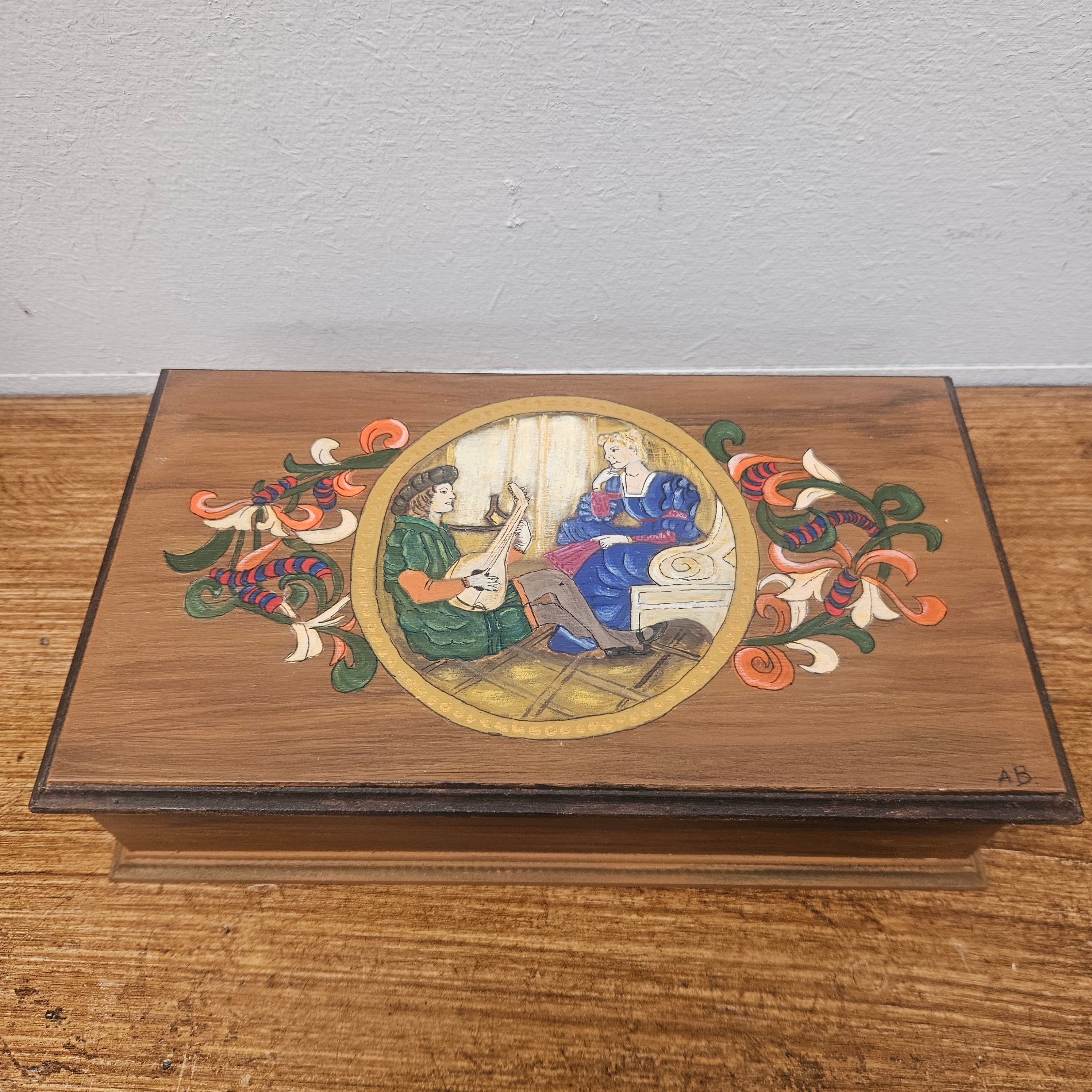 Vintage Hand Made & Painted Jewellery Box | Antique & Vintage | Moonee Ponds Antiques | Australia Wide Delivery