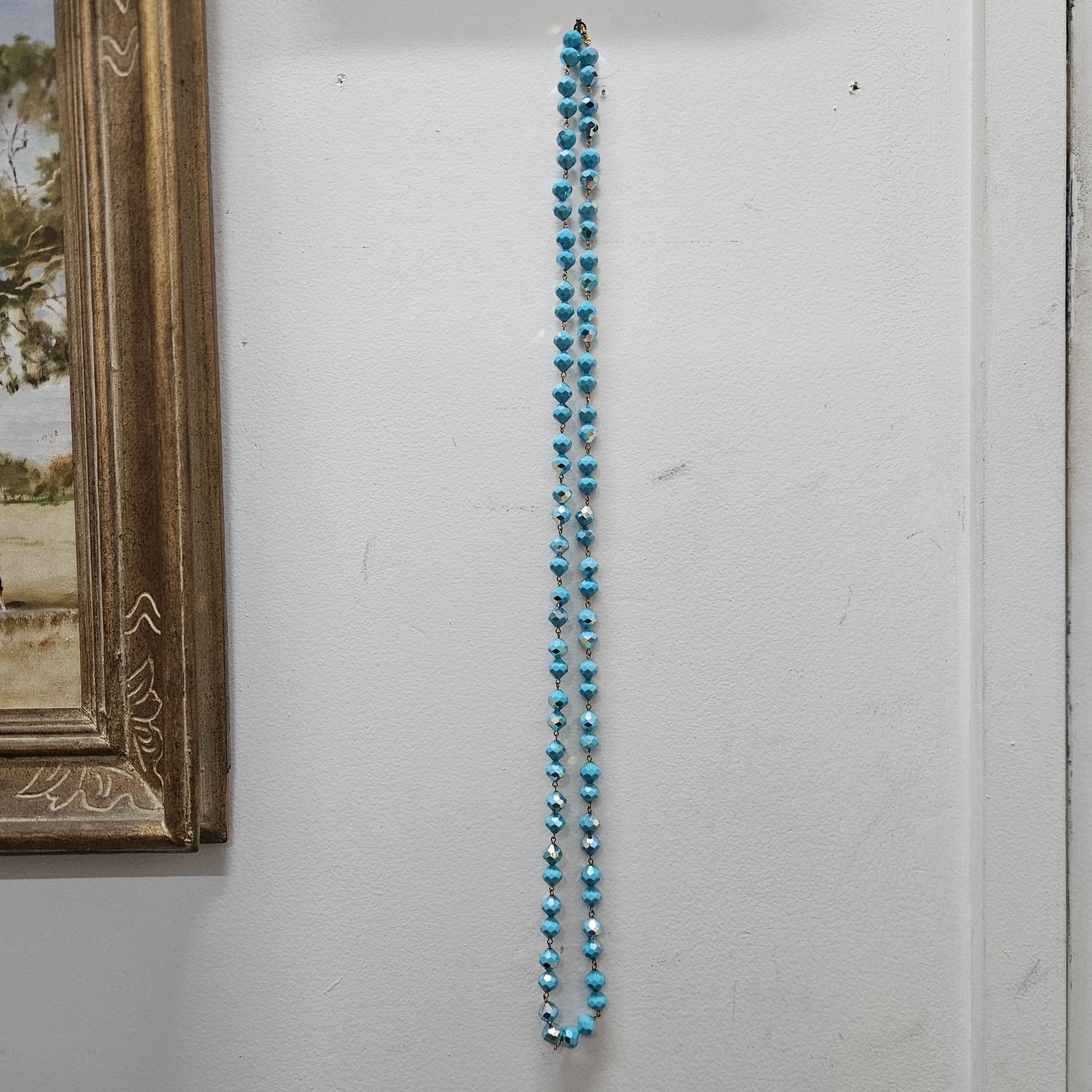 Vintage Turquoise Crystal Iridescent Glass Beads | Antique & Vintage | Moonee Ponds Antiques | Australia Wide Delivery