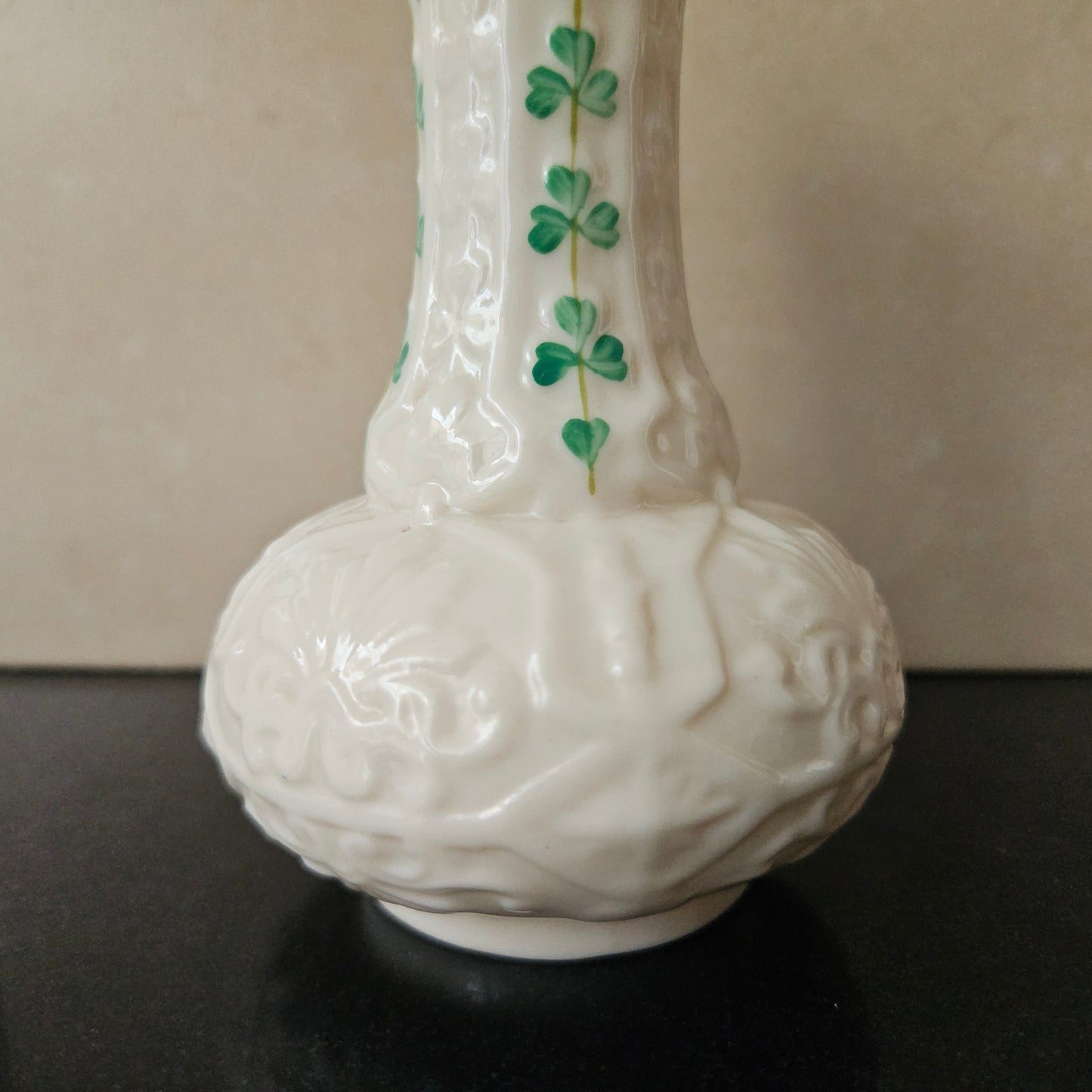 Belleek Shamrock Pattern Small Vase