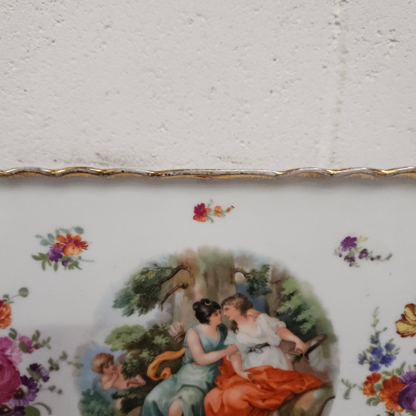 Antique Victorian China Tray