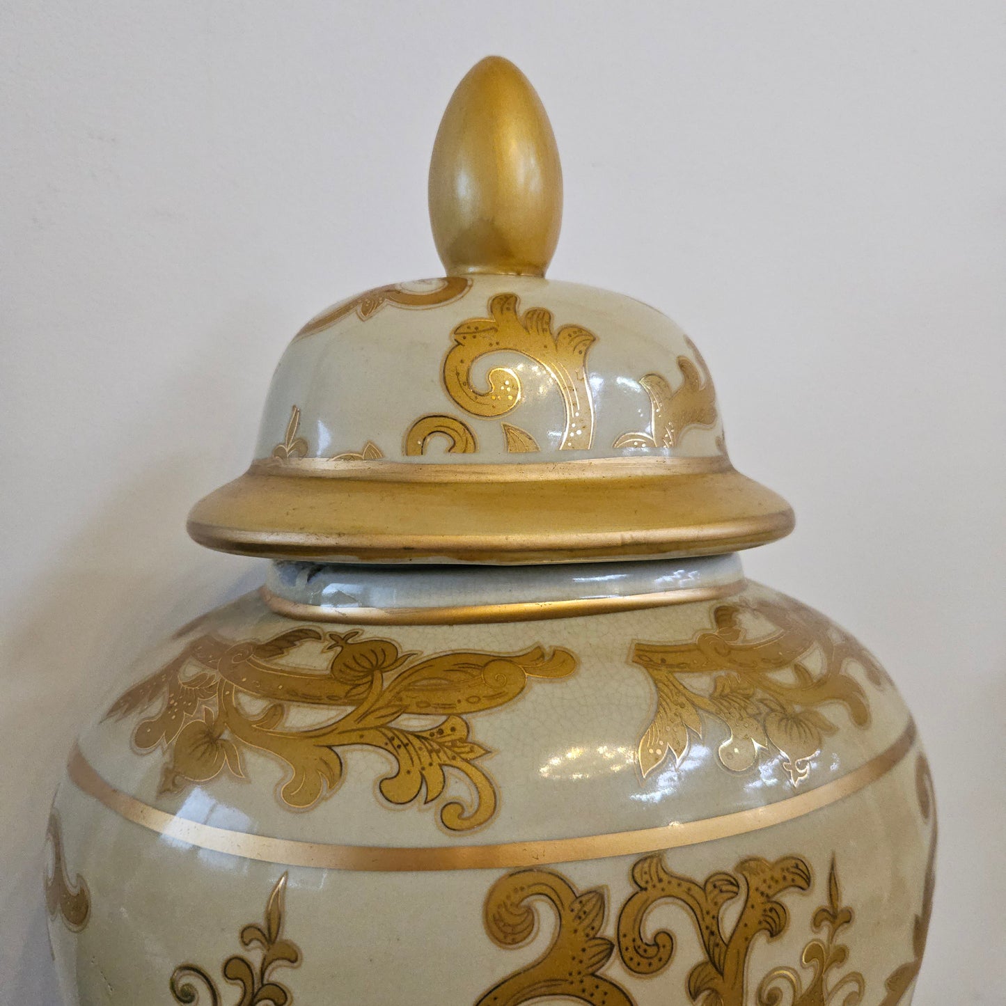 Decorative Porcelain Vase & Lid