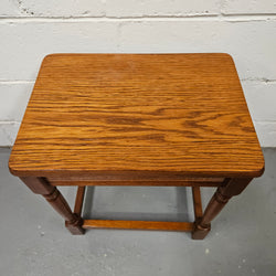 Set of Three Oak Side Tables | Antique & Vintage | Moonee Ponds Antiques | Australia Wide Delivery