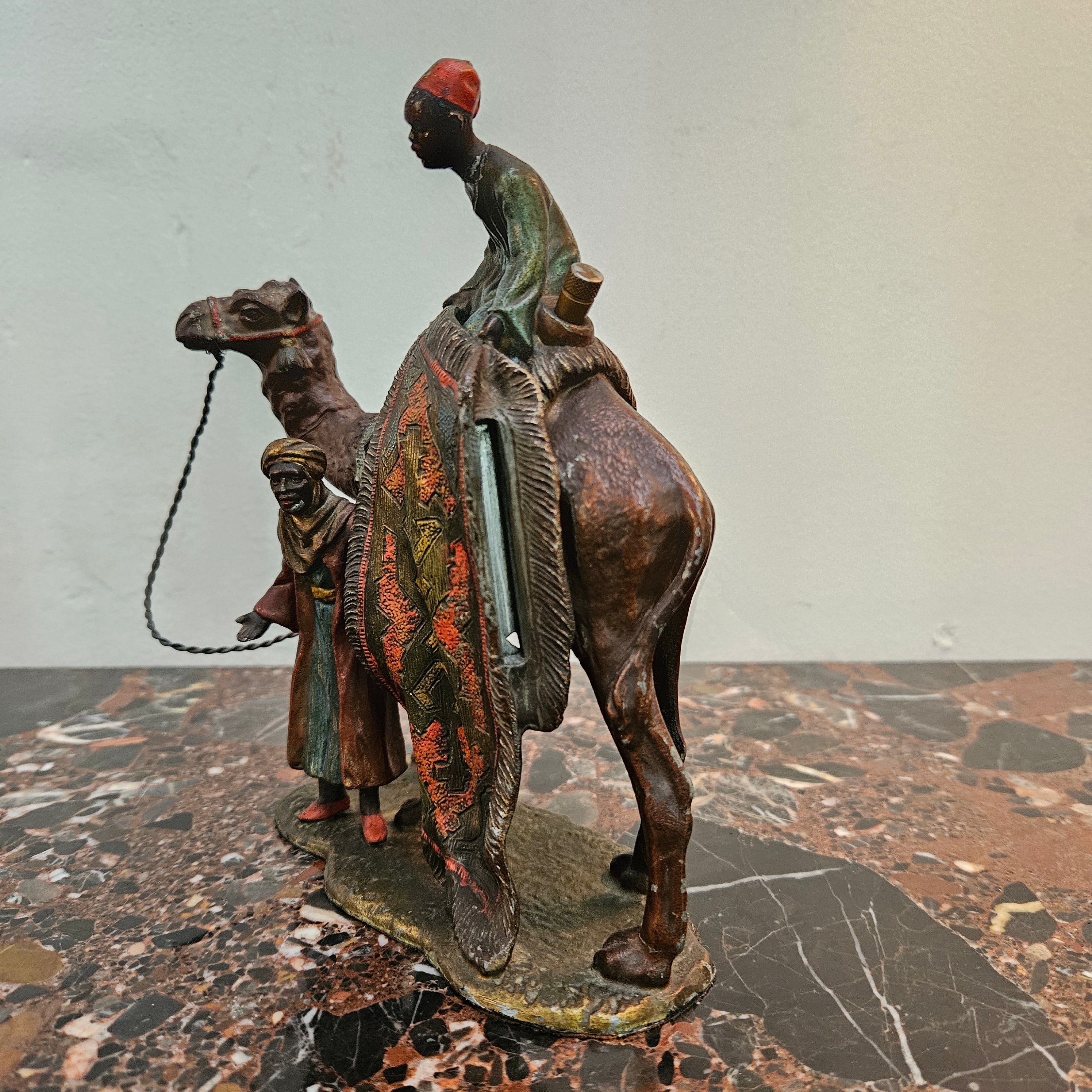 Antique Cold Painted Metal Vienna Figure Group "Carpet Seller" | Antique & Vintage | Moonee Ponds Antiques | Australia Wide Delivery