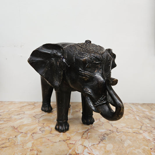Vintage Bronze Elephant Statue