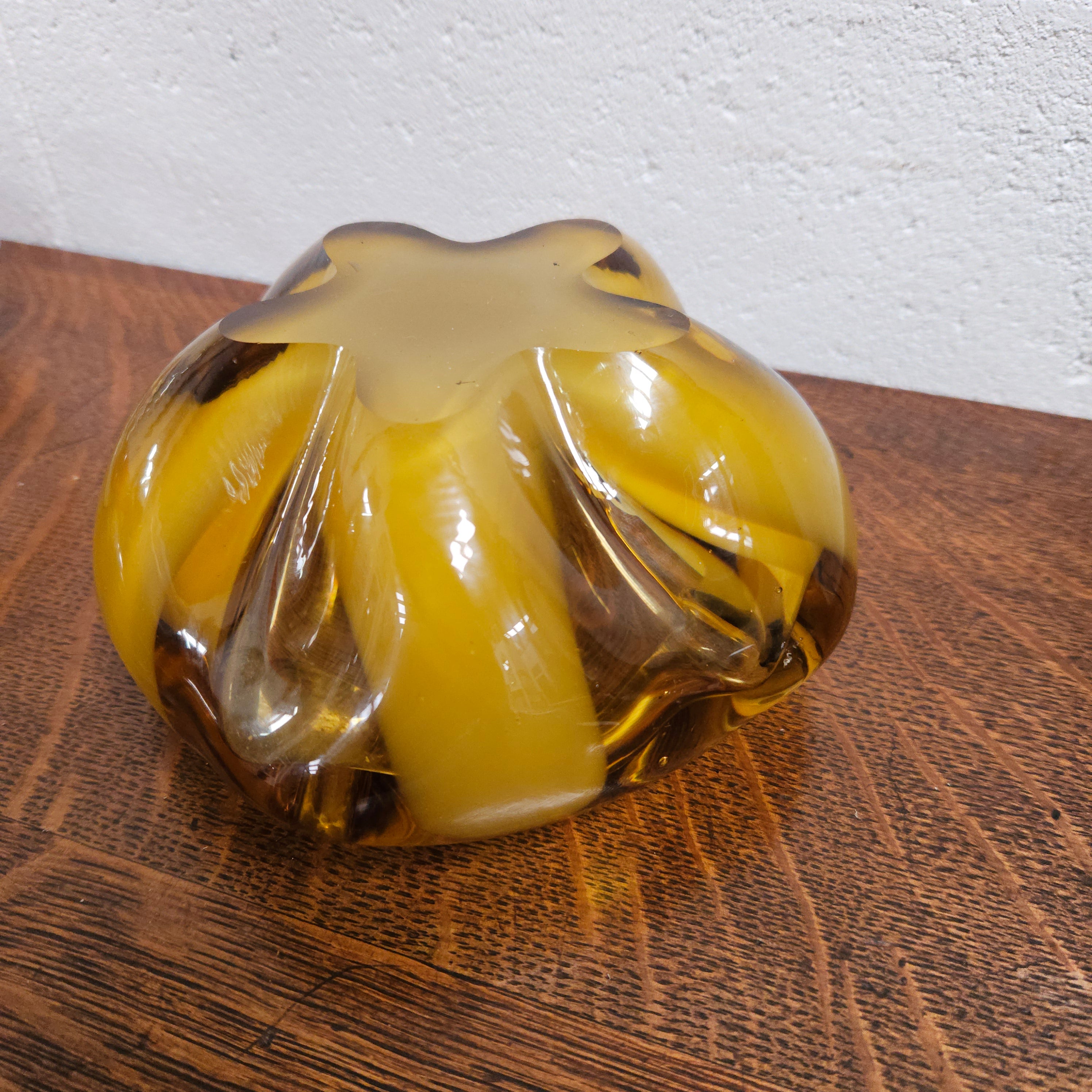 Amber Murano Glass Bowl | Antique & Vintage | Moonee Ponds Antiques | Australia Wide Delivery