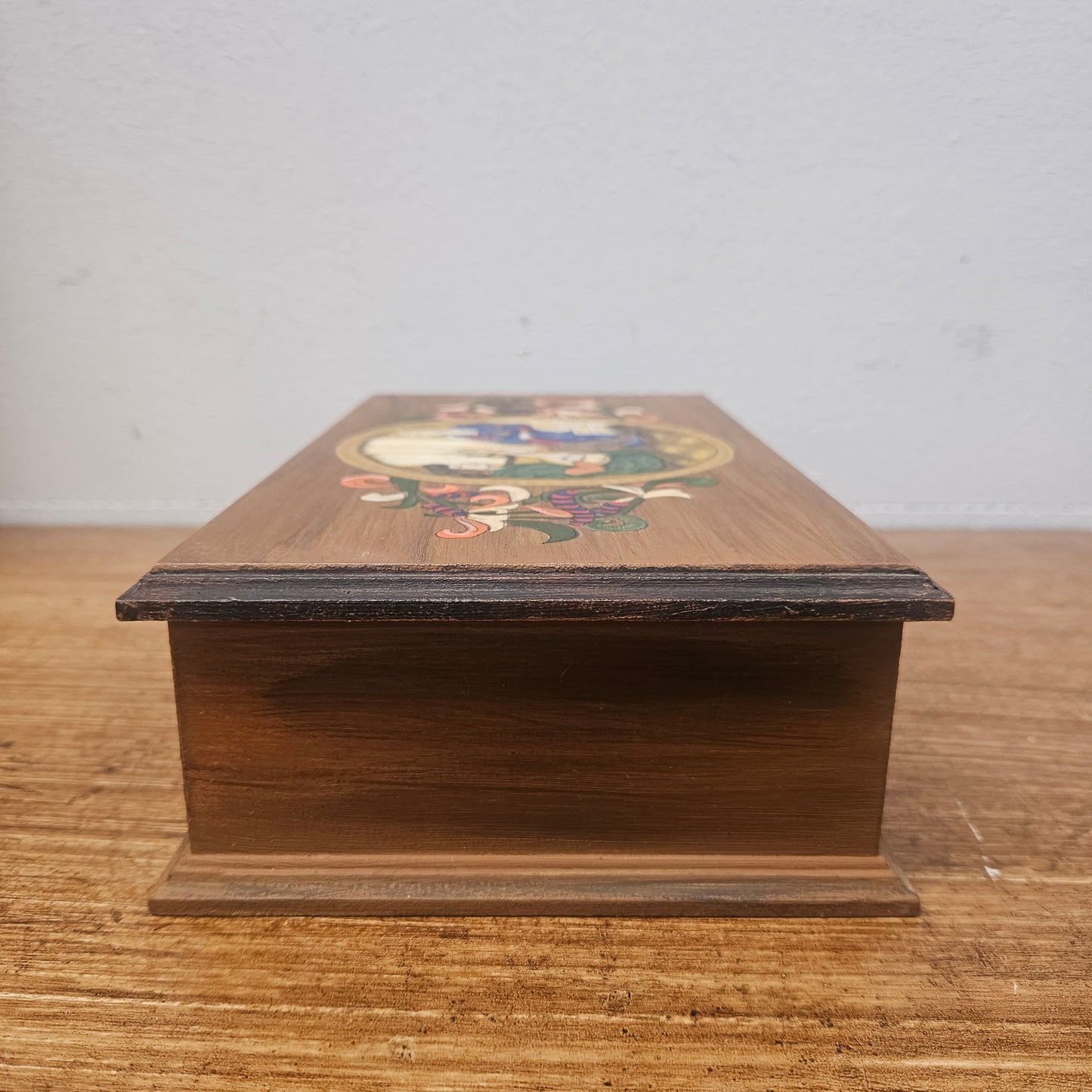 Vintage Hand Made & Painted Jewellery Box