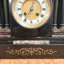 Stunning Kilpatrick & Co Mantle Clock Inlaid Marble/Slate Case | Antique & Vintage | Moonee Ponds Antiques | Australia Wide Delivery