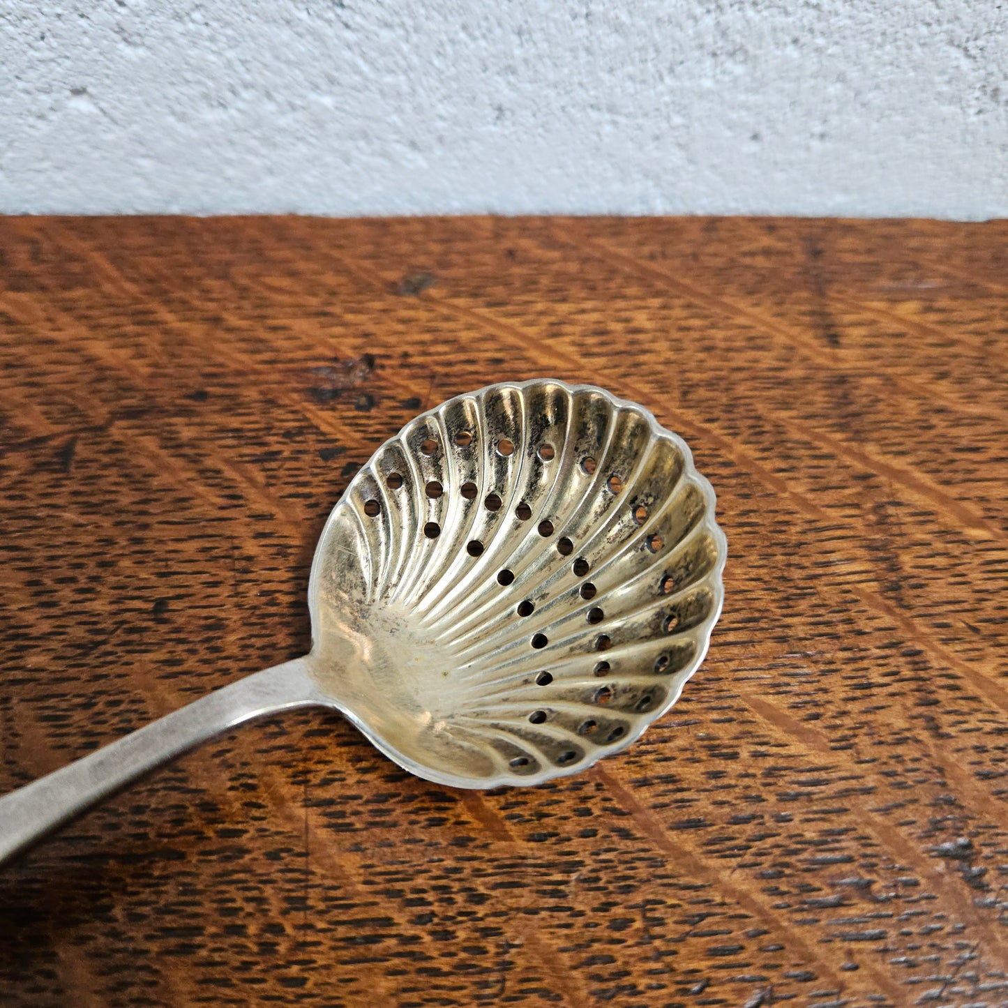 Mother of Pearl & EPNS Silver Sifting Spoon