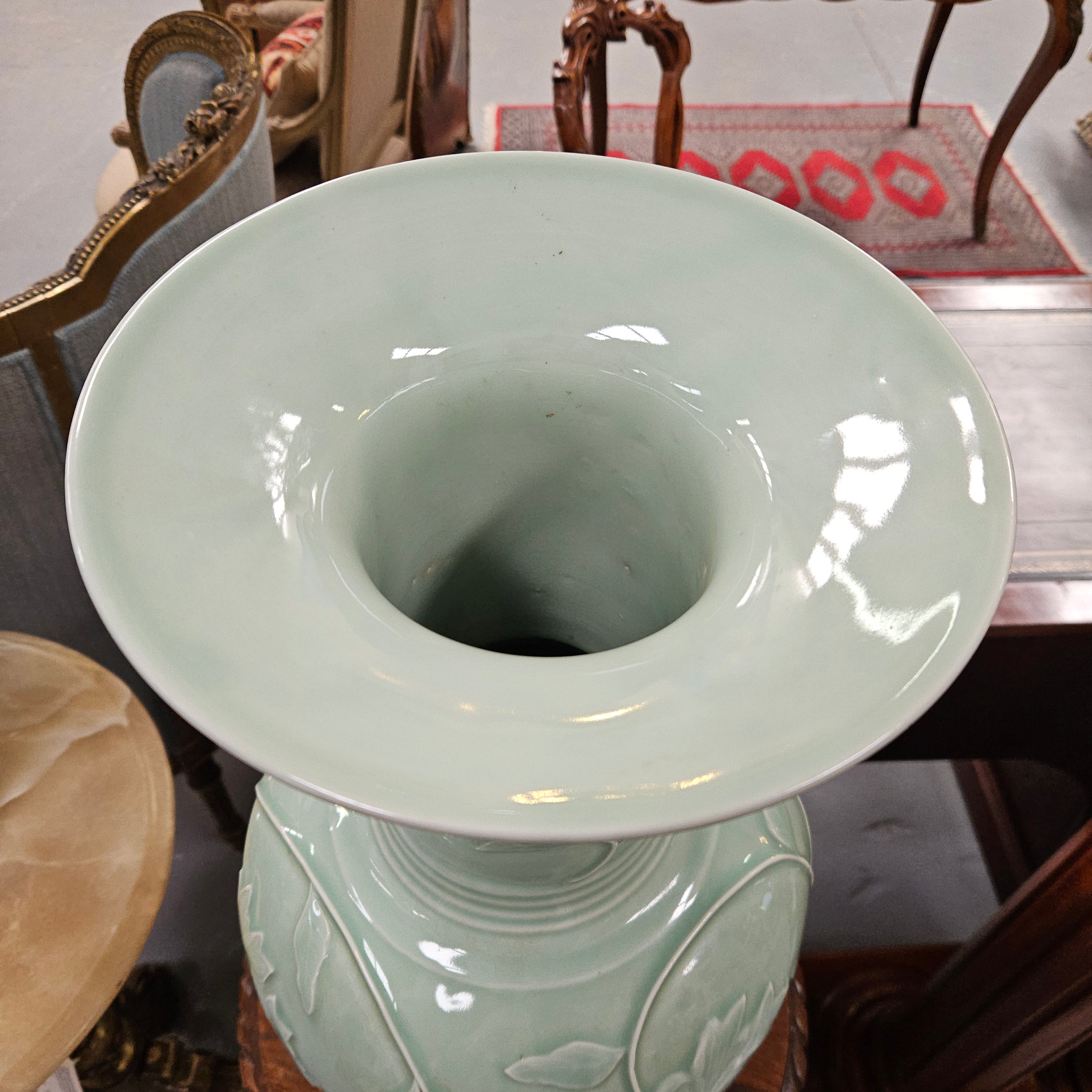 Vintage Large Celadon Vase | Antique & Vintage | Moonee Ponds Antiques | Australia Wide Delivery