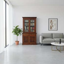 Compact Edwardian Walnut Bookcase,