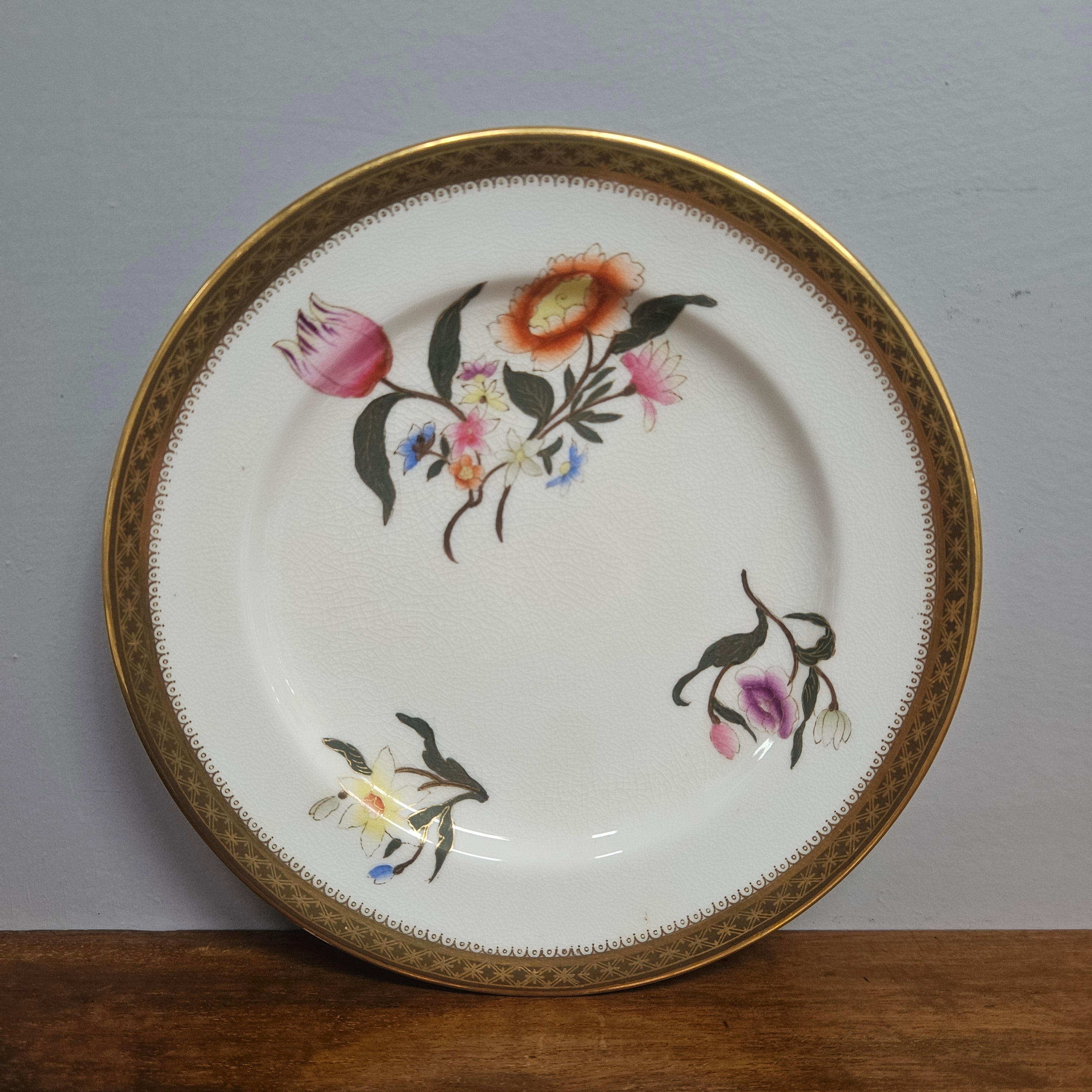 Set 6 Antique Royal Worcester Hand Painted & Gilded Plates | Antique & Vintage | Moonee Ponds Antiques | Australia Wide