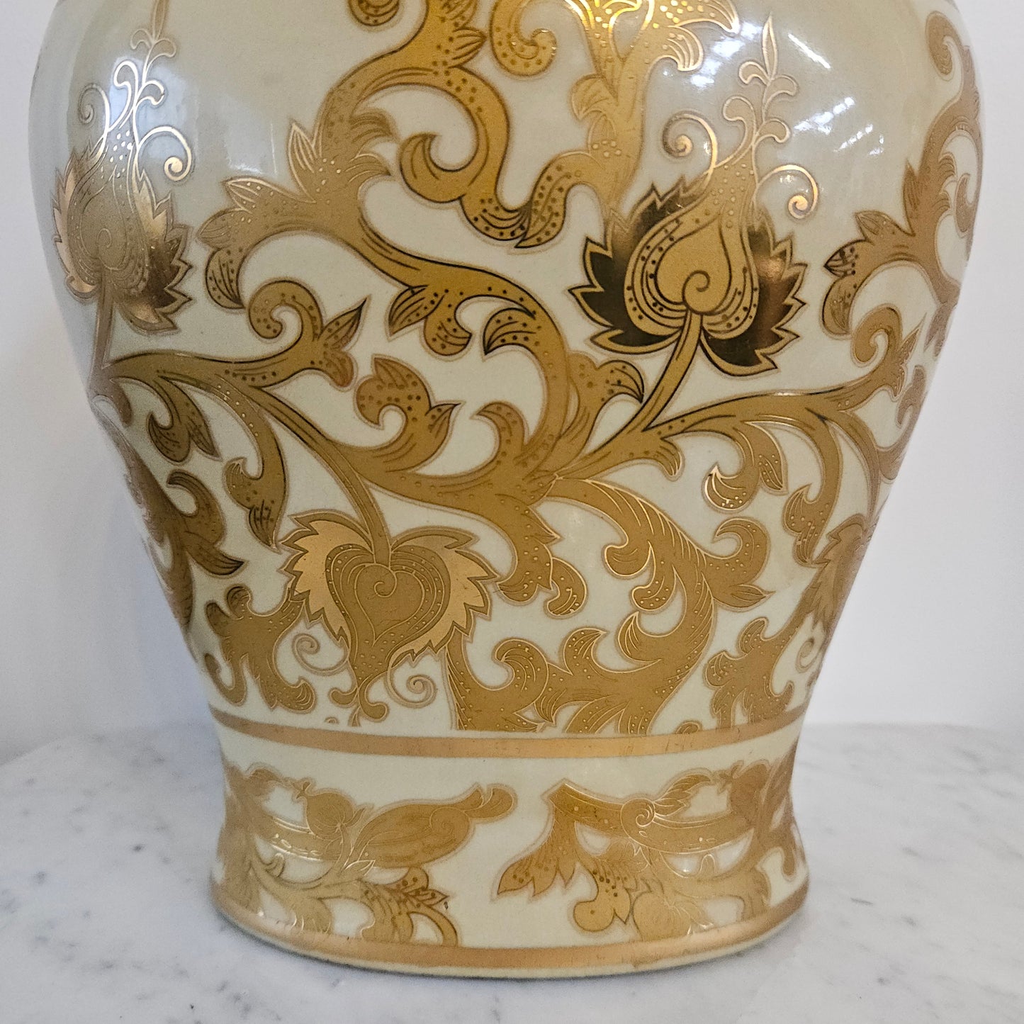 Decorative Porcelain Vase & Lid