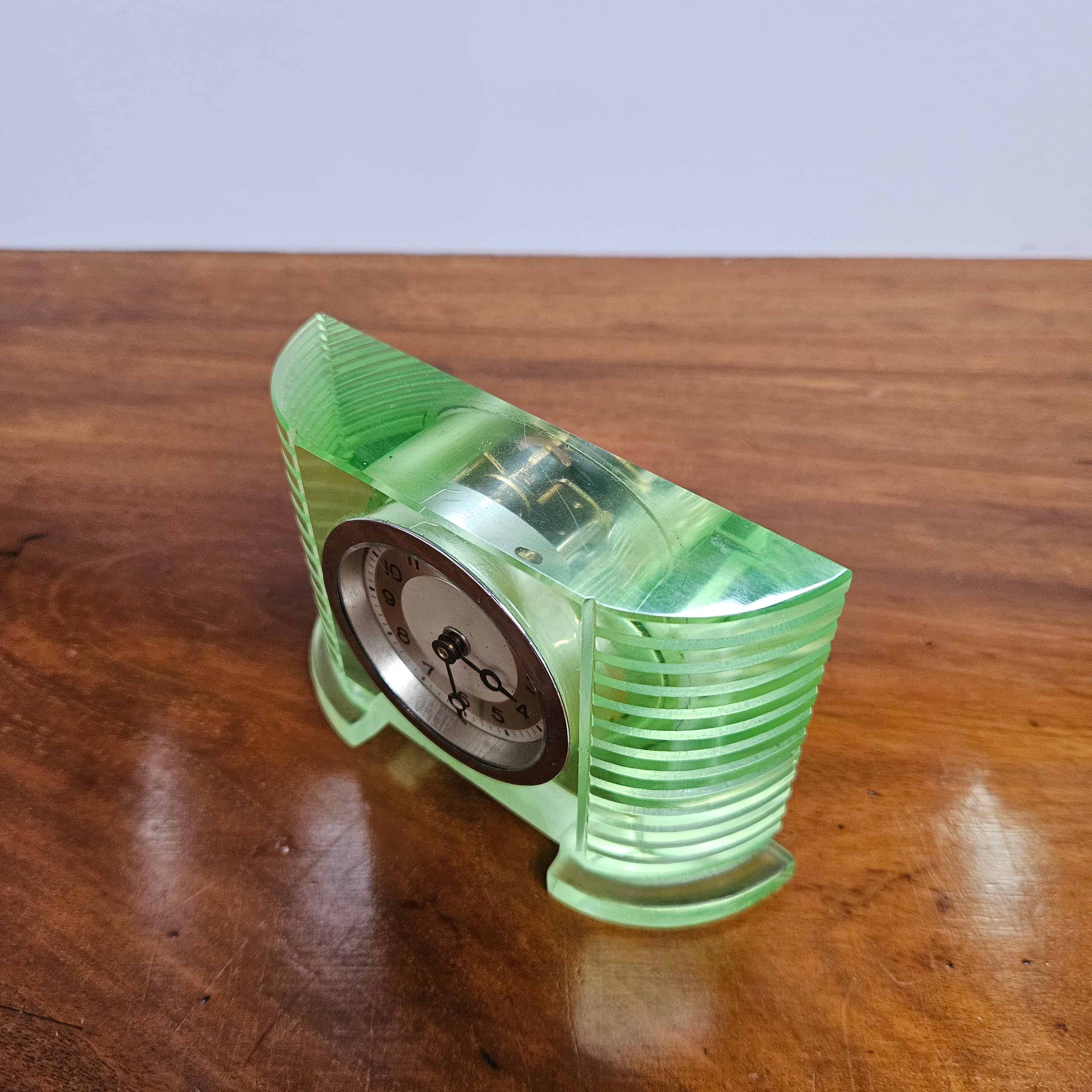 Vintage Uranium Glass Desk Clock | Antique & Vintage | Moonee Ponds Antiques | Australia Wide Delivery