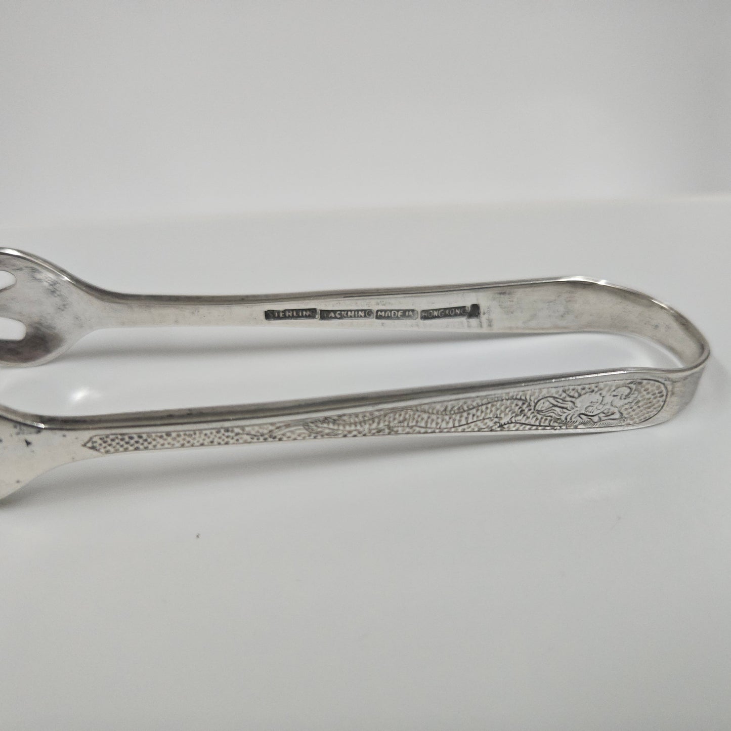 Chinese Export Sterling Silver Sugar Tongs