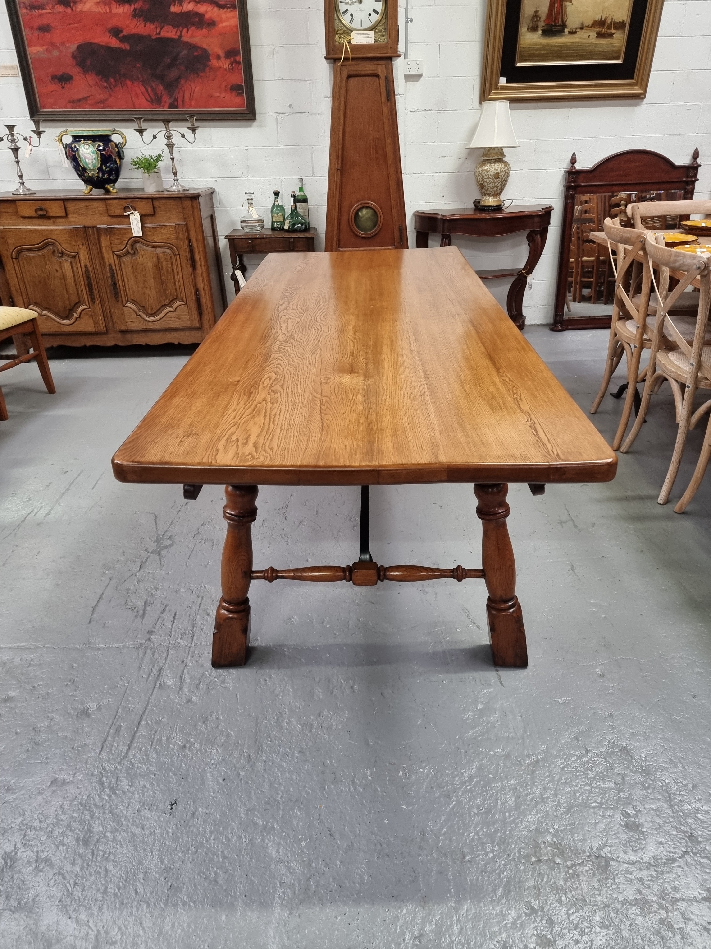 French Spanish Style Oak Farmhouse Table | Antique & Vintage | Moonee Ponds Antiques | Australia Wide Delivery