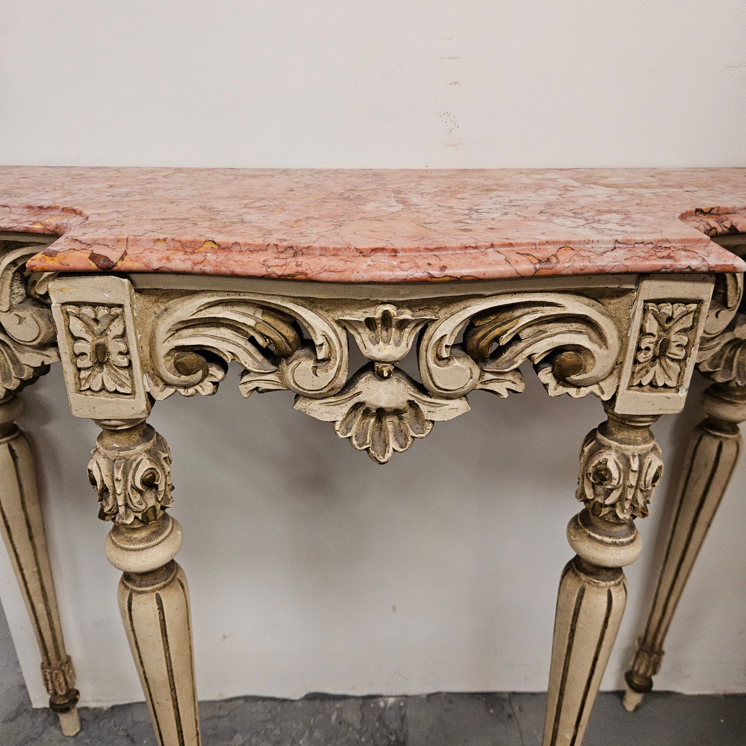 Louis XVI Style Painted Console Table With Marble Top | Antique & Vintage | Moonee Ponds Antiques | Australia Wide Delivery