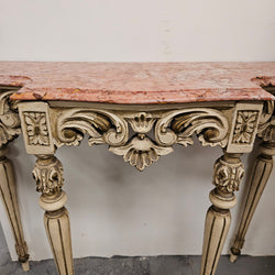 Louis XVI Style Painted Console Table With Marble Top | Antique & Vintage | Moonee Ponds Antiques | Australia Wide Delivery