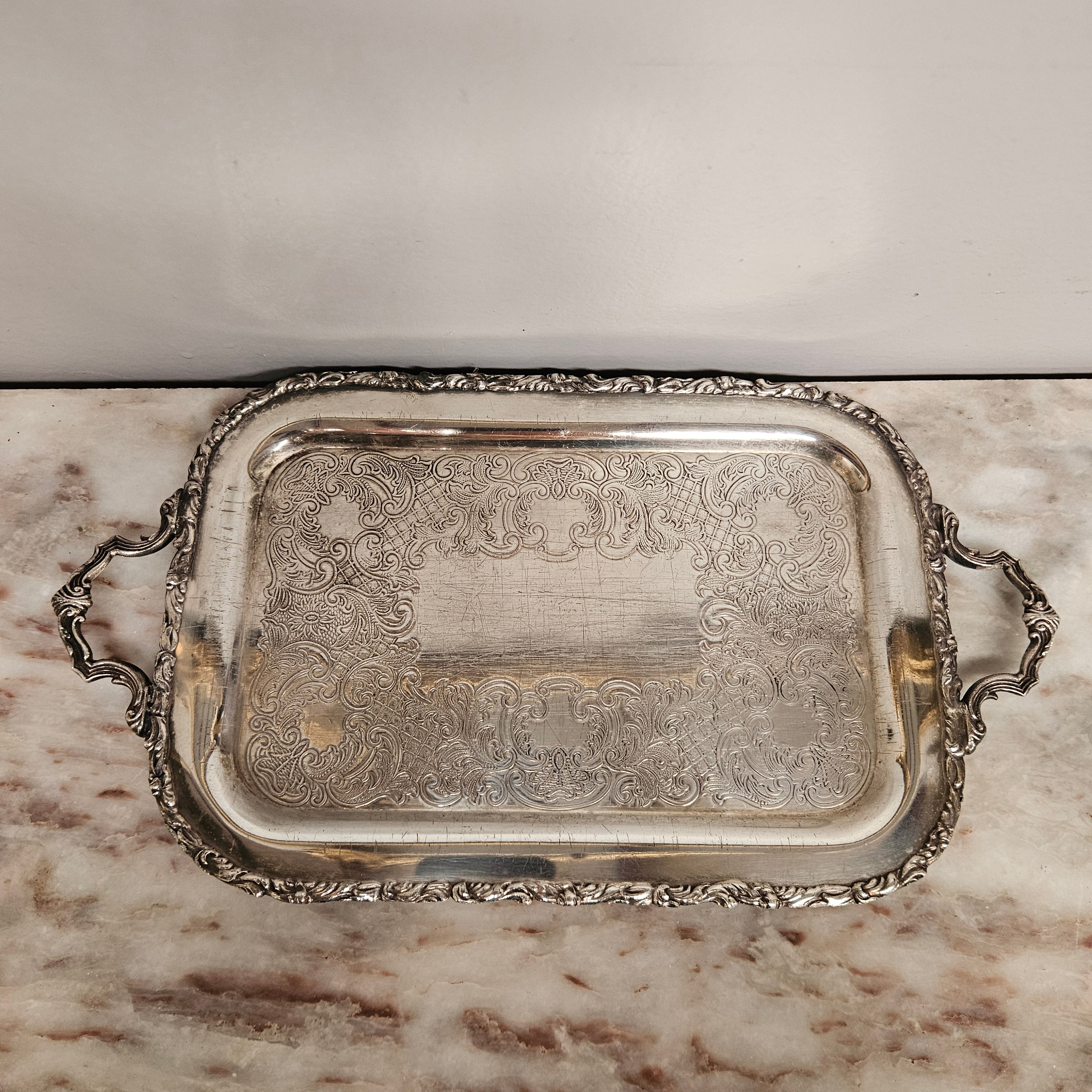 Vintage Sheffield Silver Plated Tray | Antique & Vintage | Moonee Ponds Antiques | Australia Wide Delivery