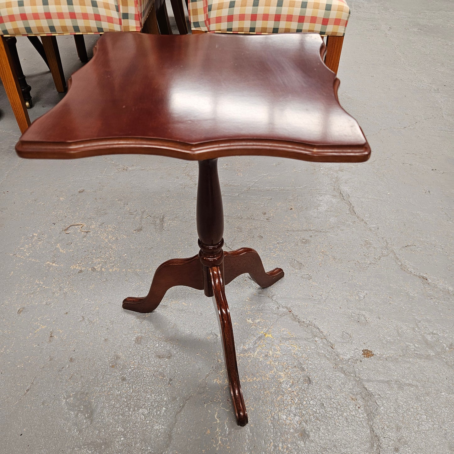 Vintage Mahogany Tilt Top Wine Table