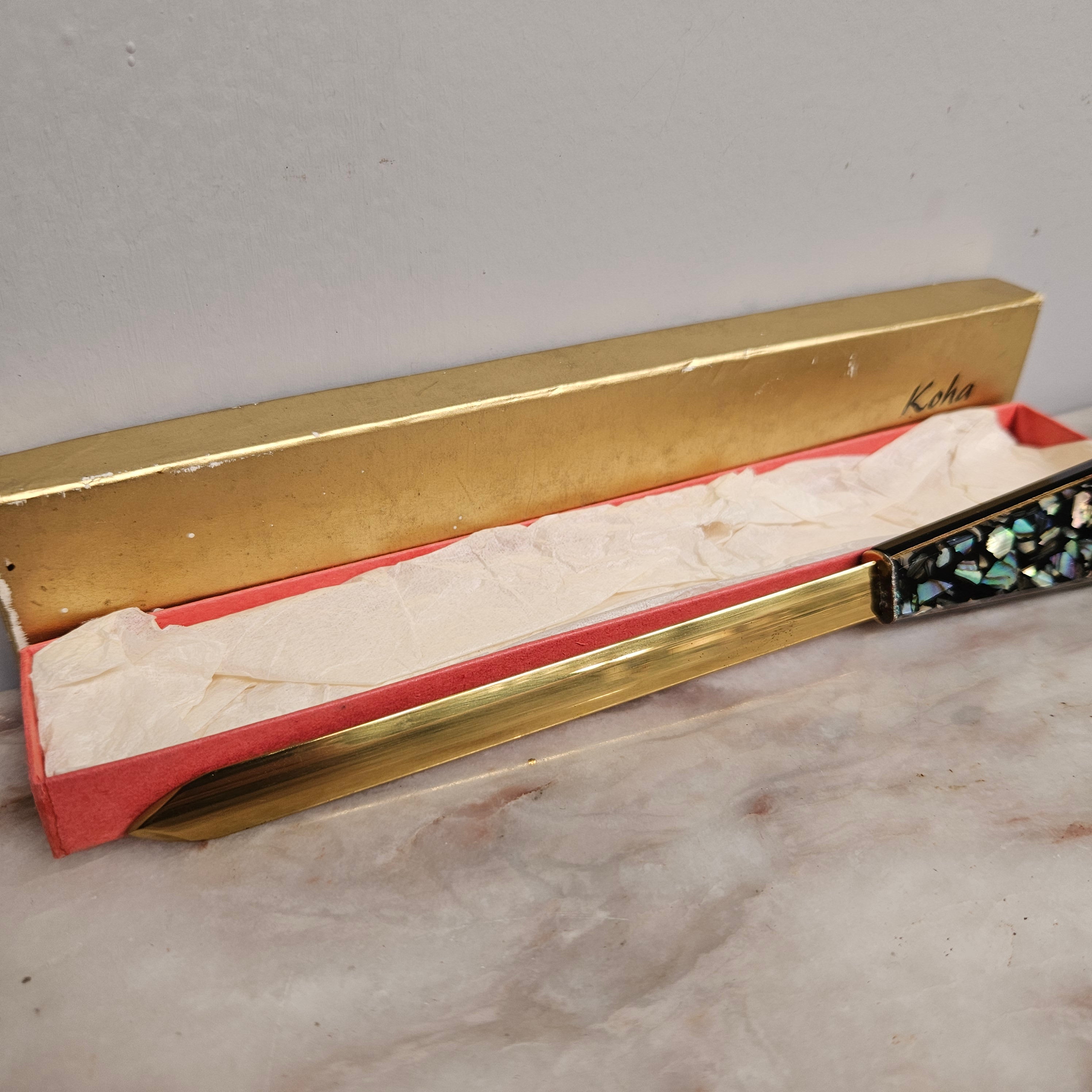 Rare Koha New Zealand Paua Shell Letter Opener | Antique & Vintage | Moonee Ponds Antiques | Australia Wide Delivery