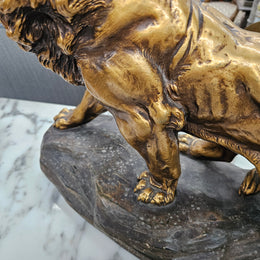 Antique Gilded Terracotta Signed Sculpture