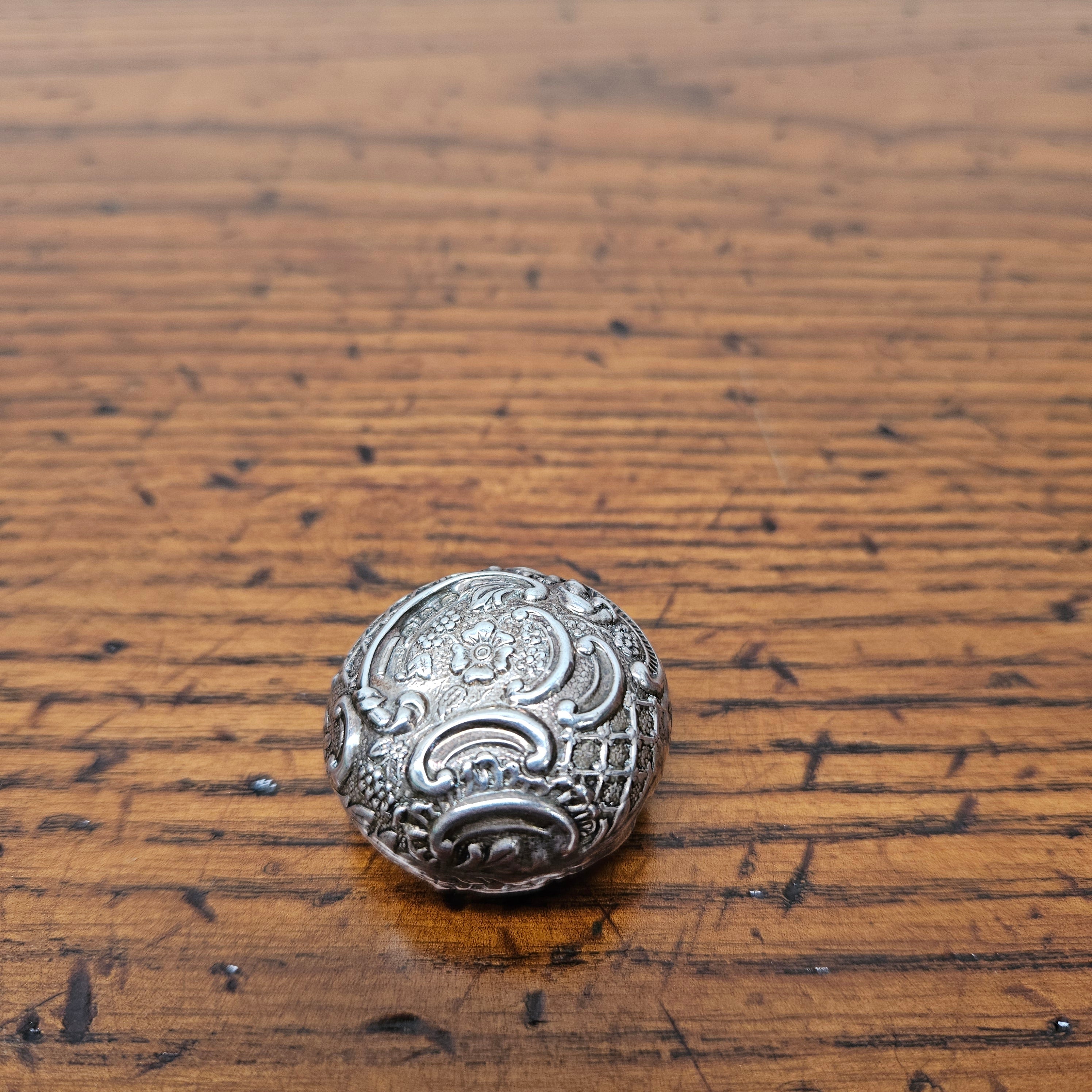 Antique Birmingham Sterling Silver Pill Box | Antique & Vintage | Moonee Ponds Antiques | Australia Wide