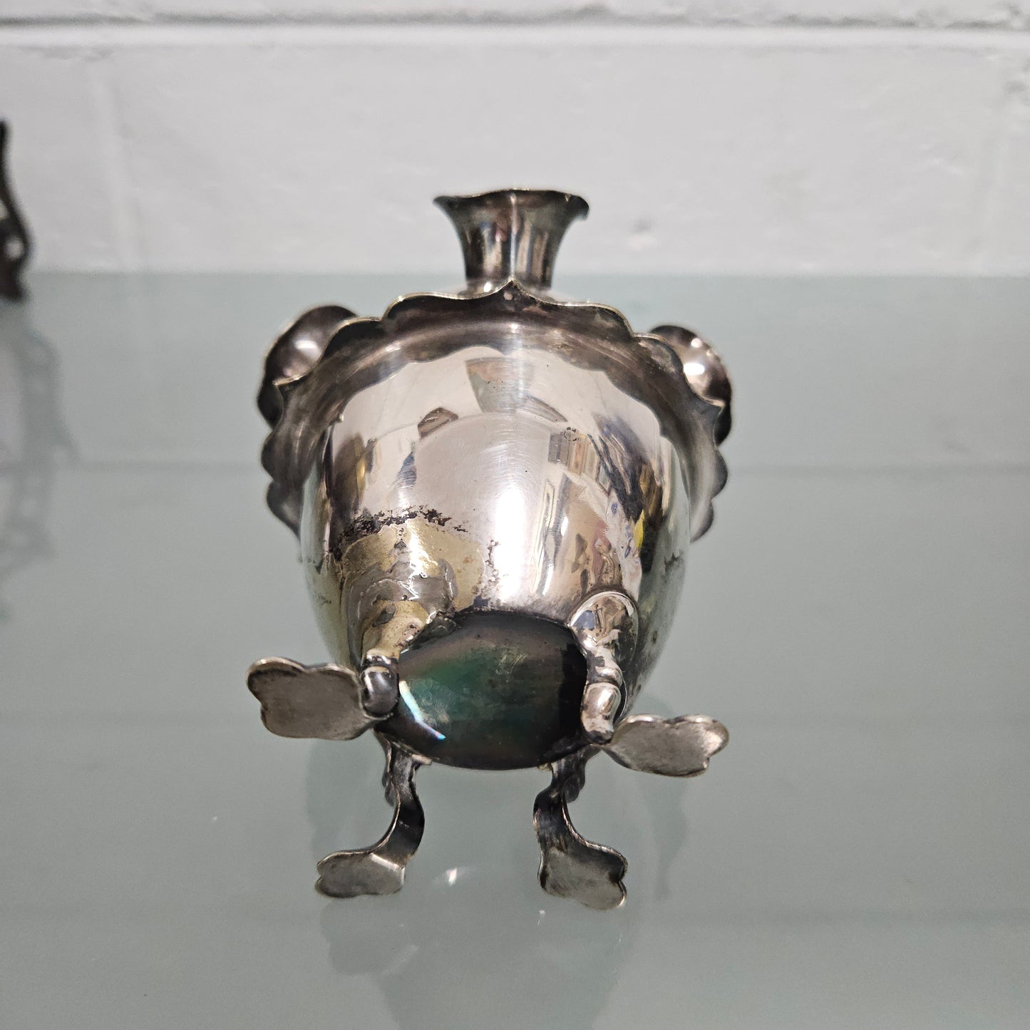 Unusual Victorian Silver Plated Flower Vase